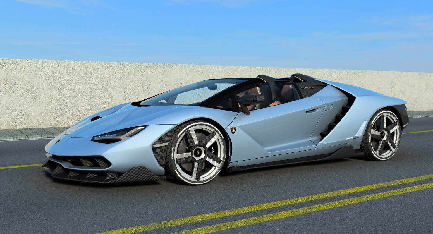 3D Lamborghini Centenario Roadster 2017