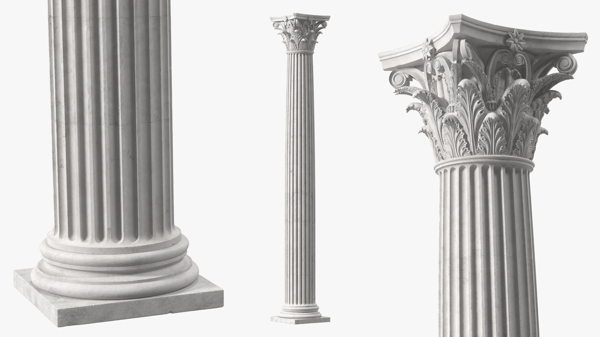 3D model Antique Corinthian Column