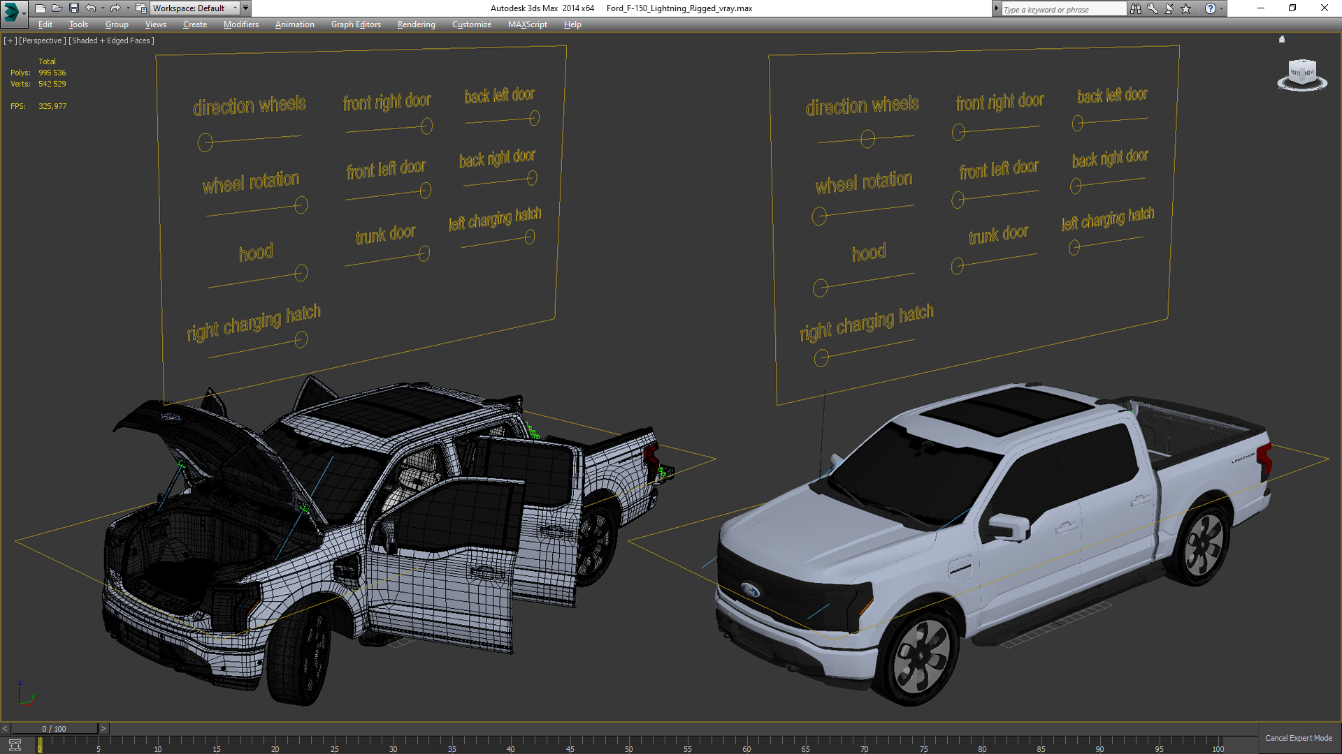 Ford F-150 Lightning Rigged 3D