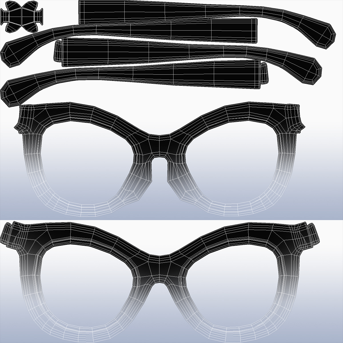 3D model Glasses With Security Tag