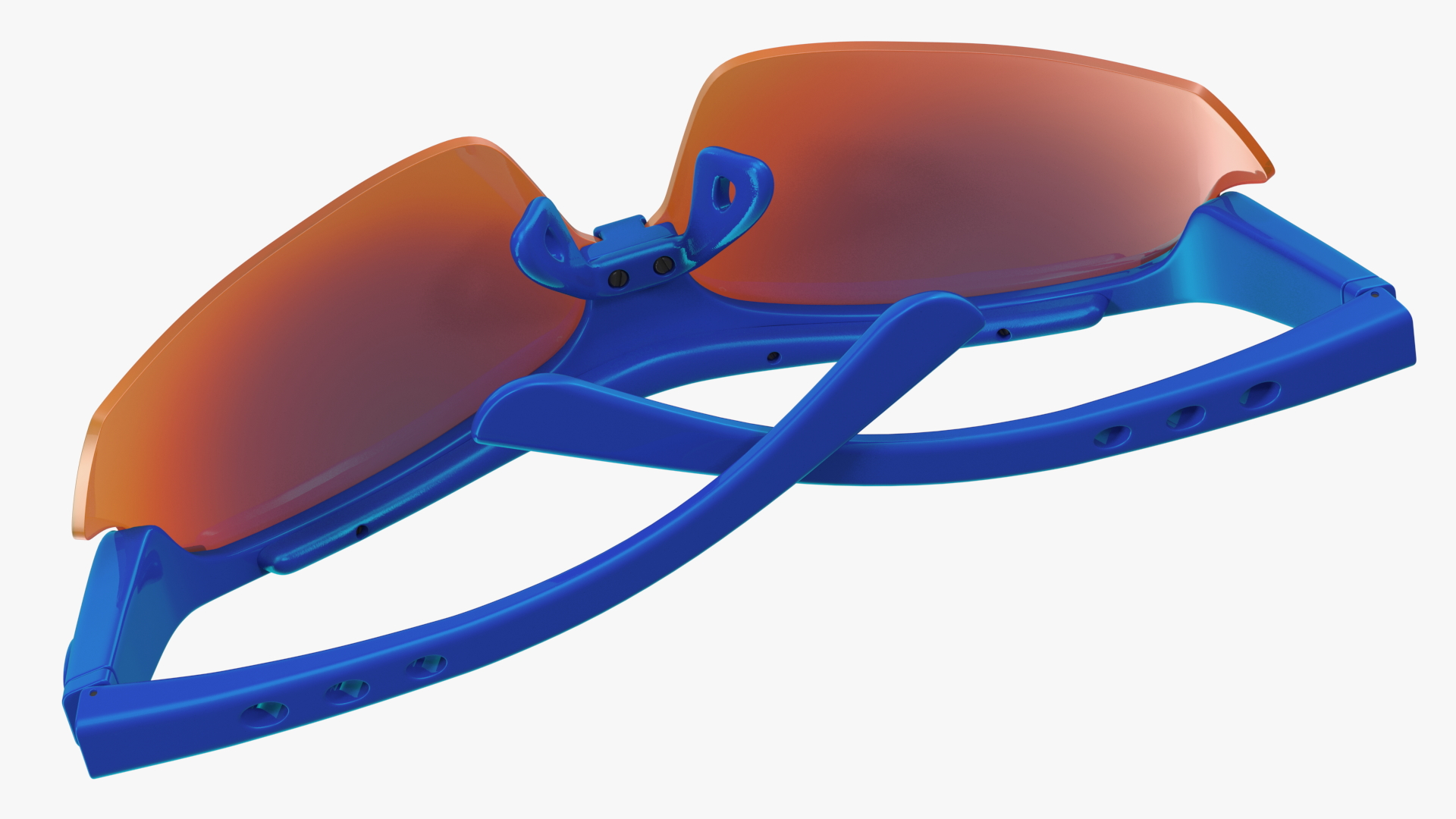 3D Blue Sport Glasses model