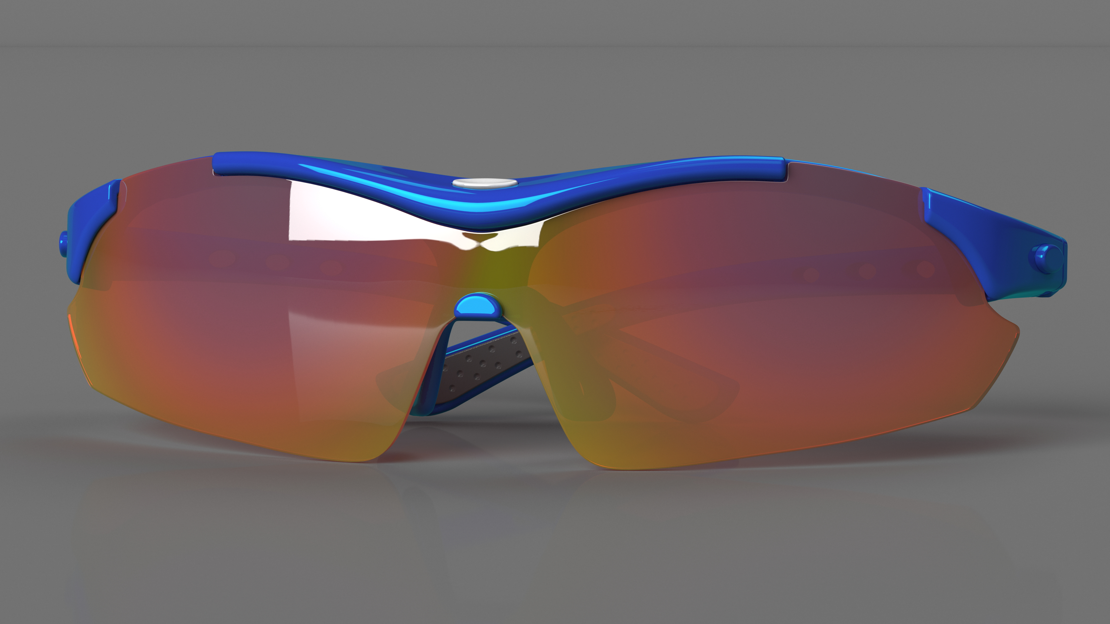 3D Blue Sport Glasses model