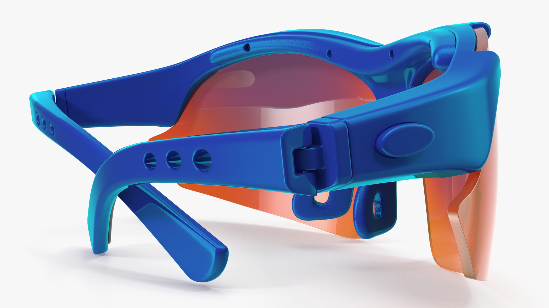 3D Blue Sport Glasses model