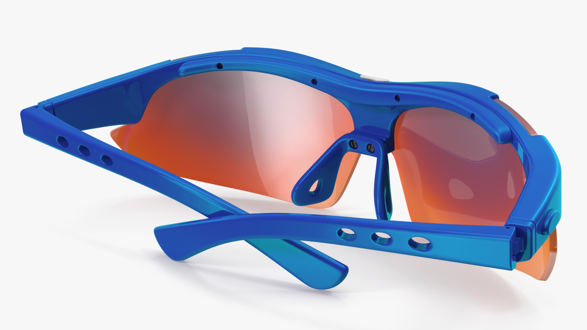 3D Blue Sport Glasses model