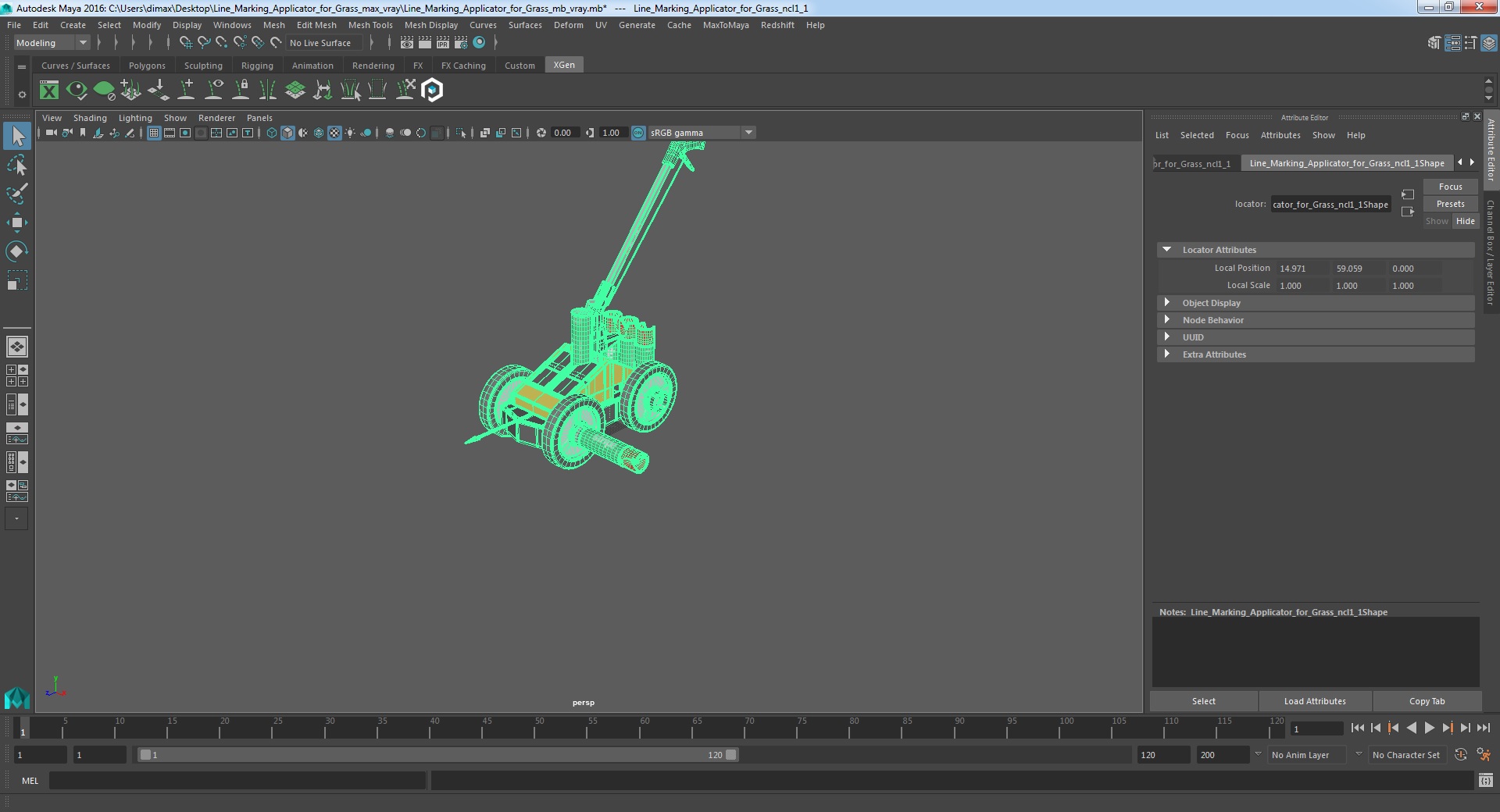 3D Line Marking Applicator for Grass model