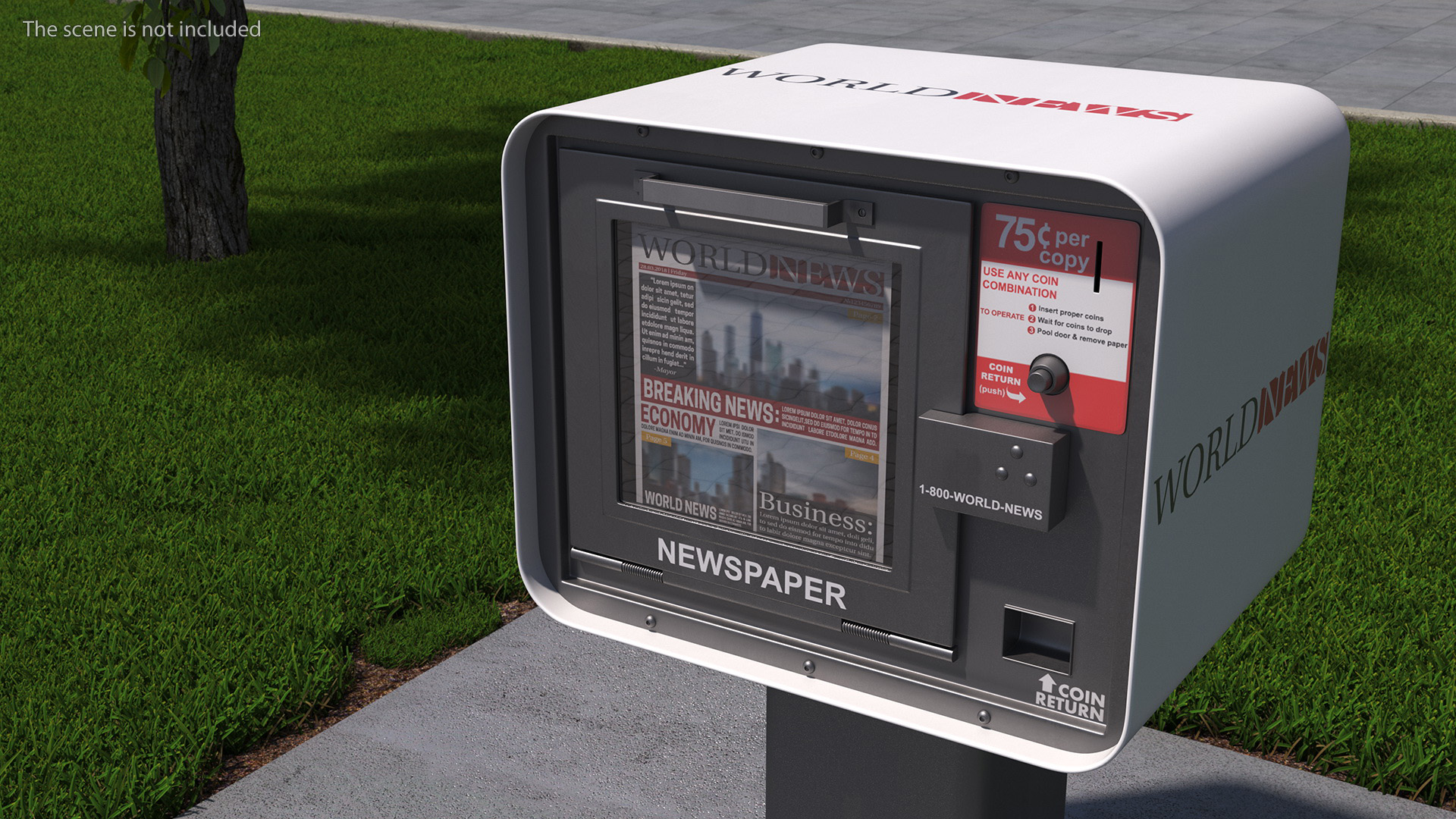 3D Urban Newspaper Vending Machine