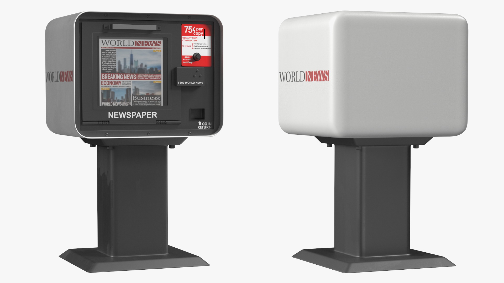 3D Urban Newspaper Vending Machine