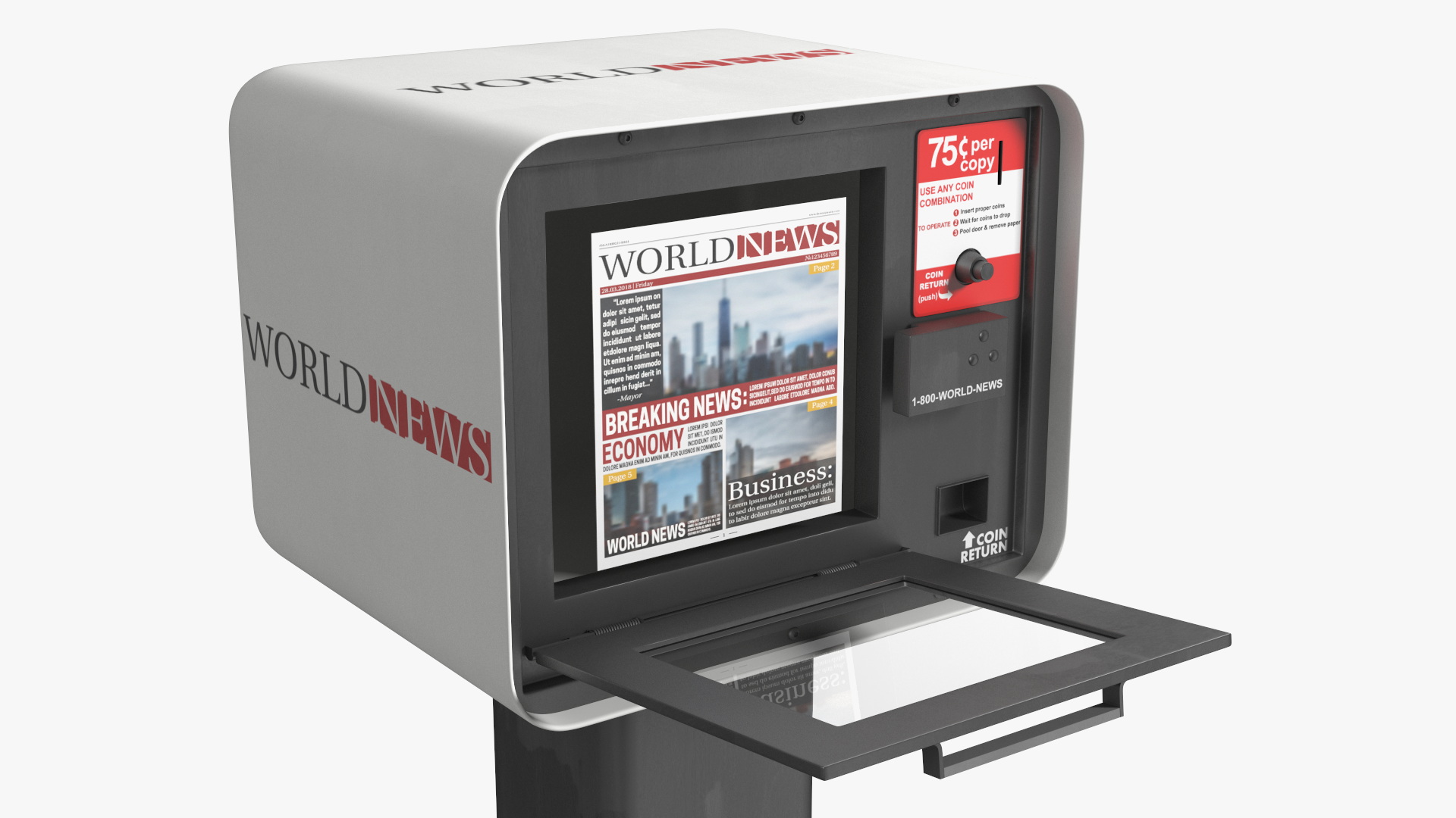 3D Urban Newspaper Vending Machine