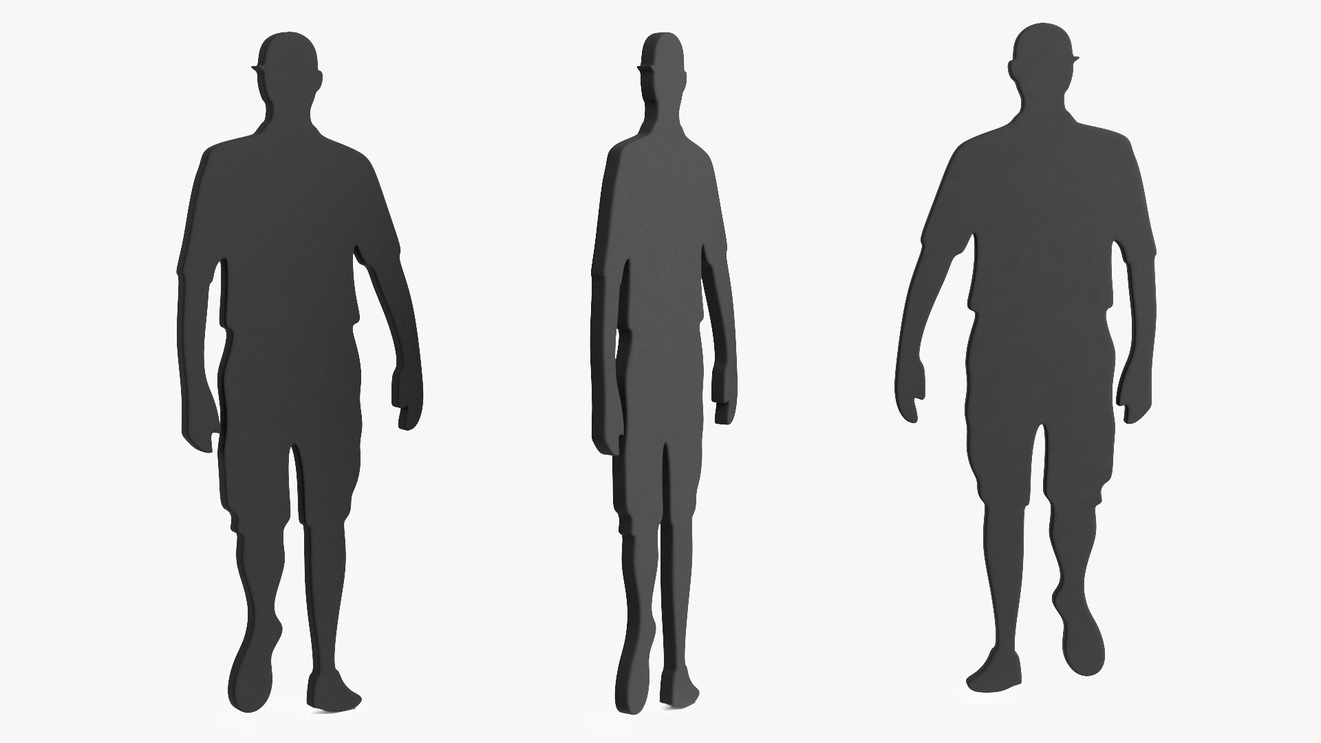 3D model Young Man Silhouette