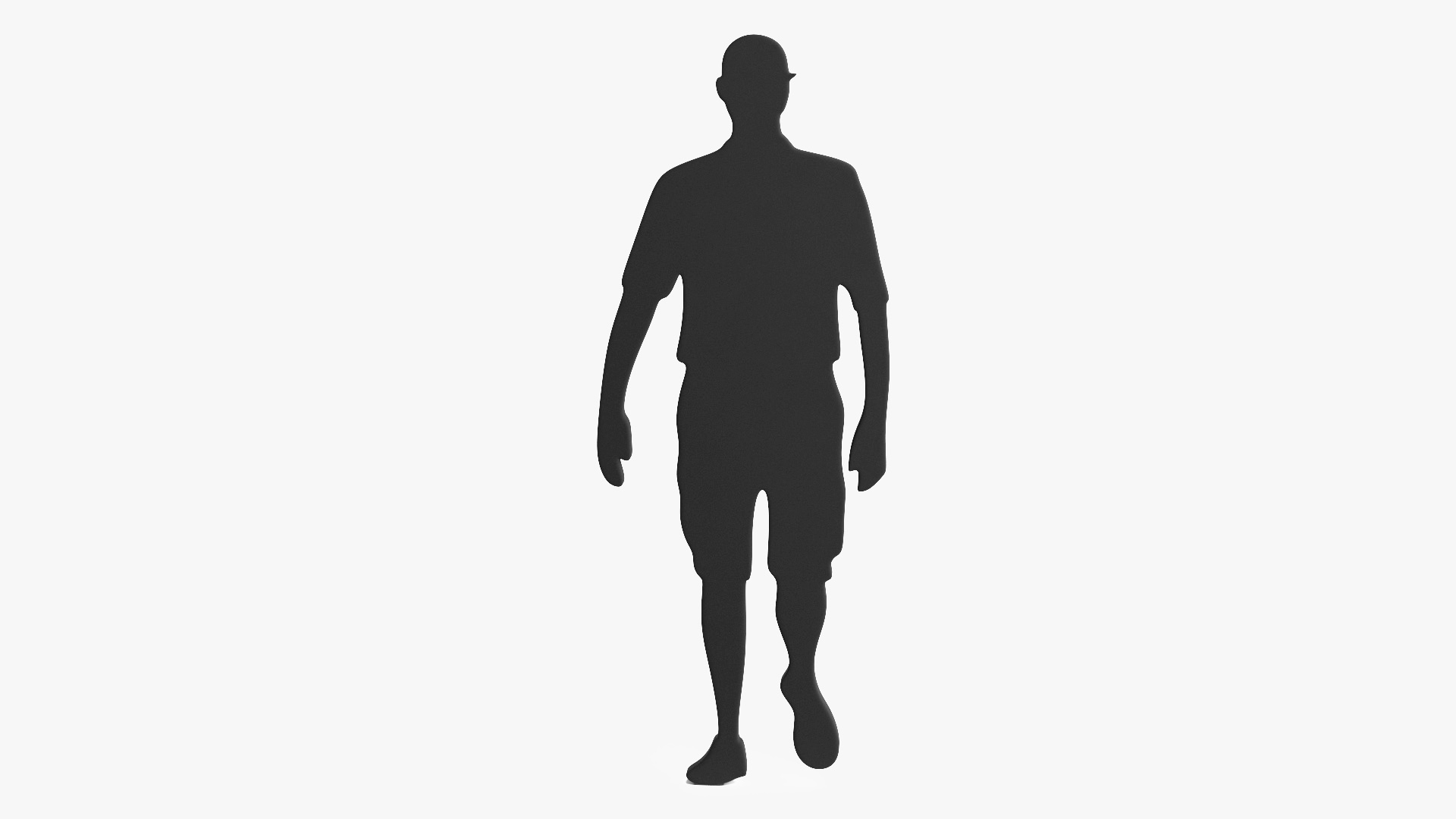 3D model Young Man Silhouette