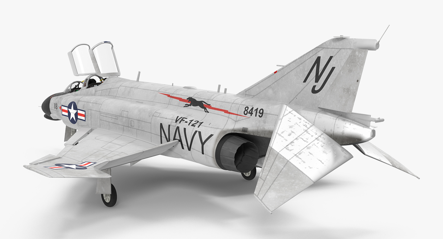 3D F 4 Phantom II US Navy 2 Rigged