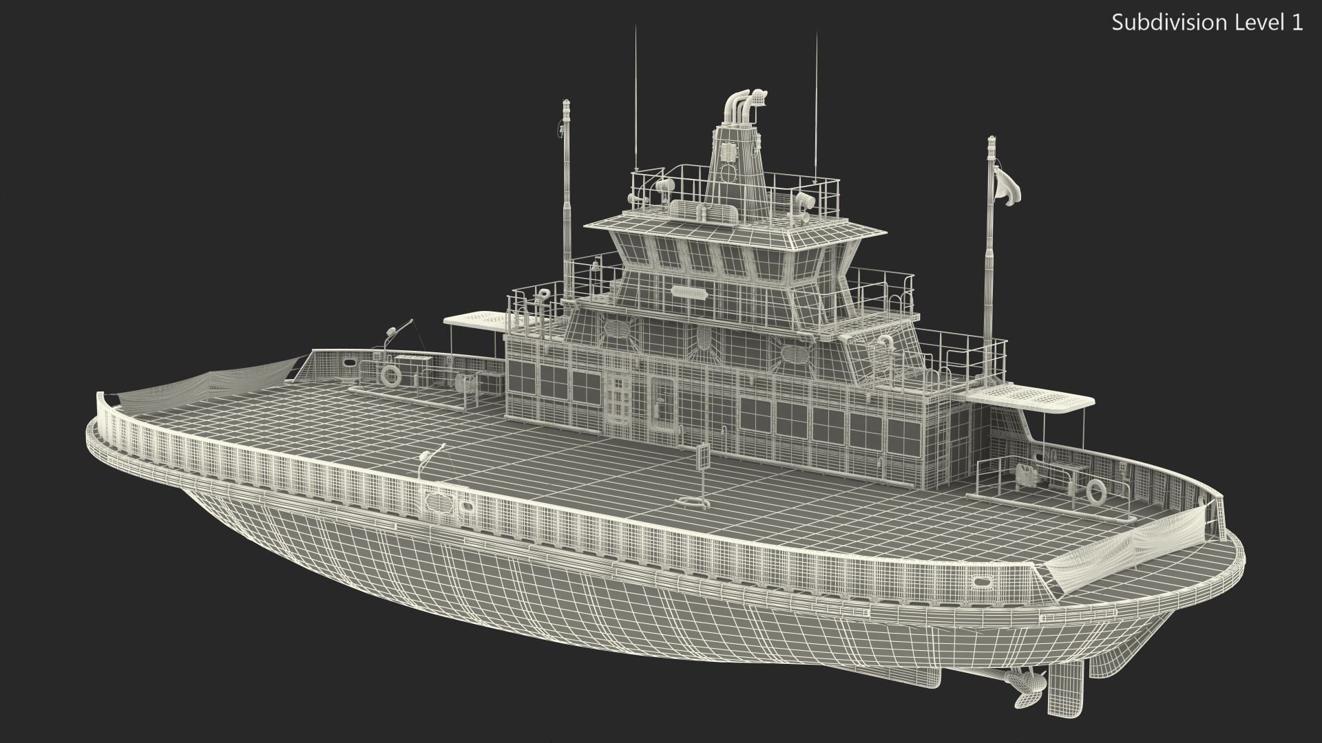 3D model Ferry Ship