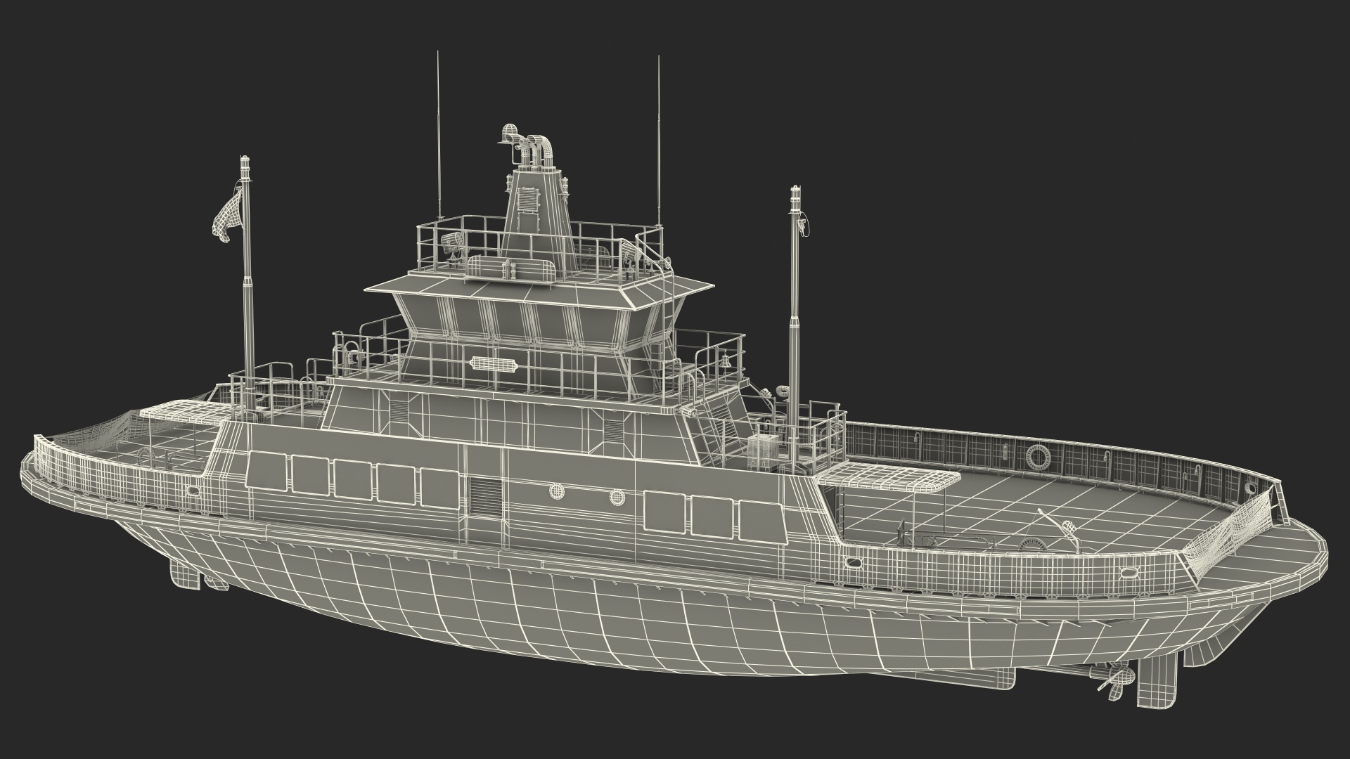 3D model Ferry Ship