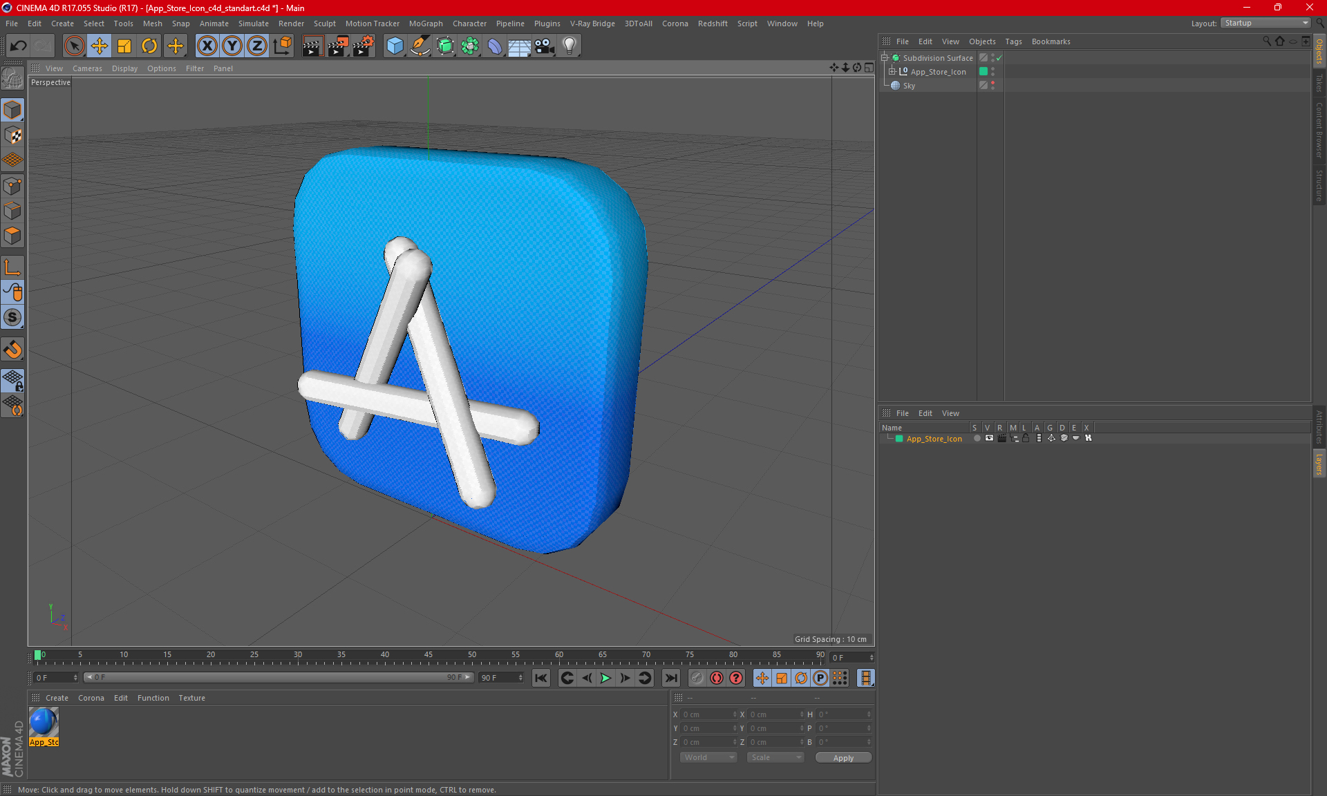 App Store Icon 3D model