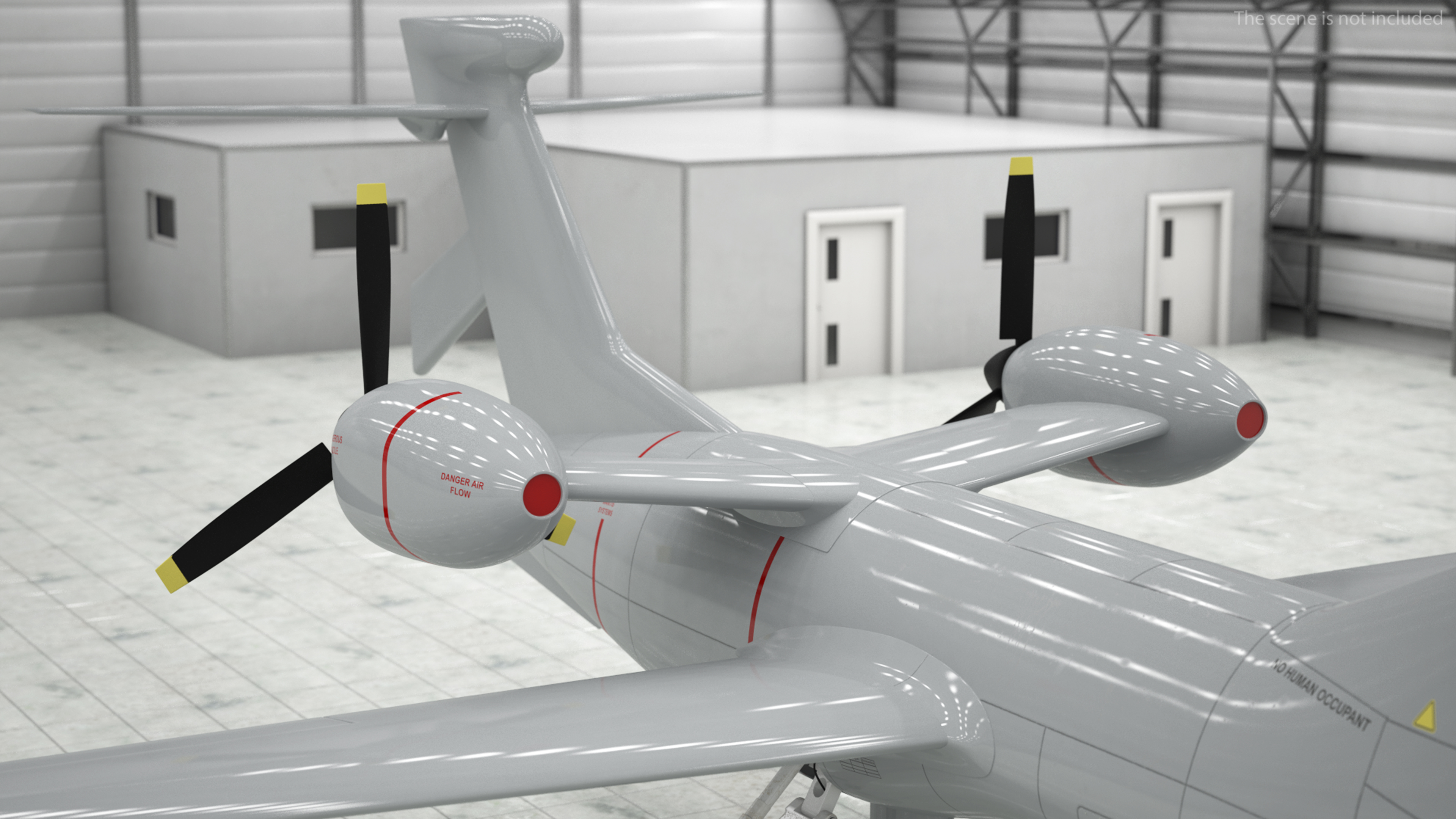 3D BAe Systems Mantis Unmanned Aircraft