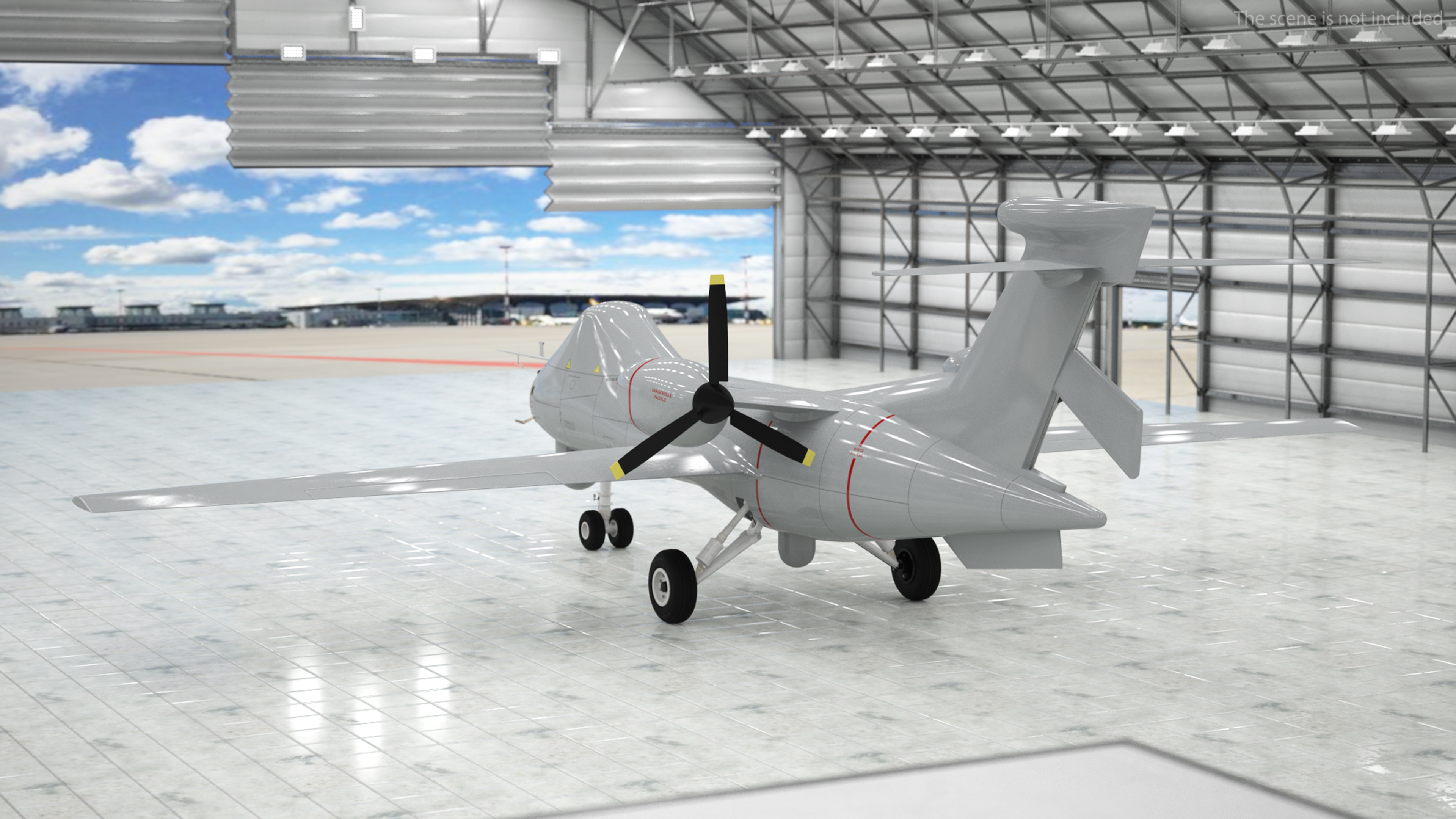 3D BAe Systems Mantis Unmanned Aircraft