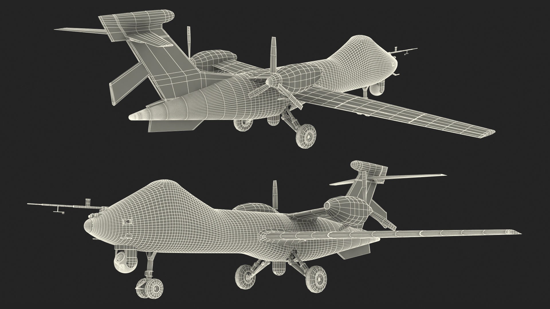 3D BAe Systems Mantis Unmanned Aircraft