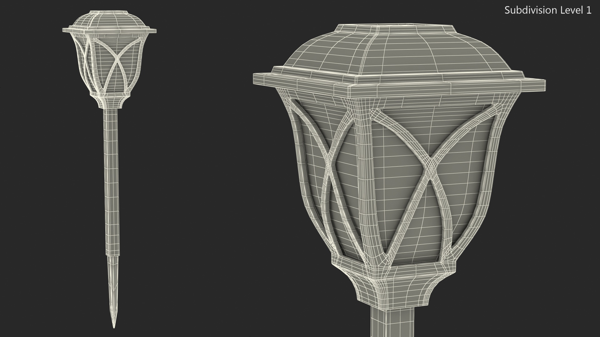 Solar Outdoor Pathway Lantern 3D model