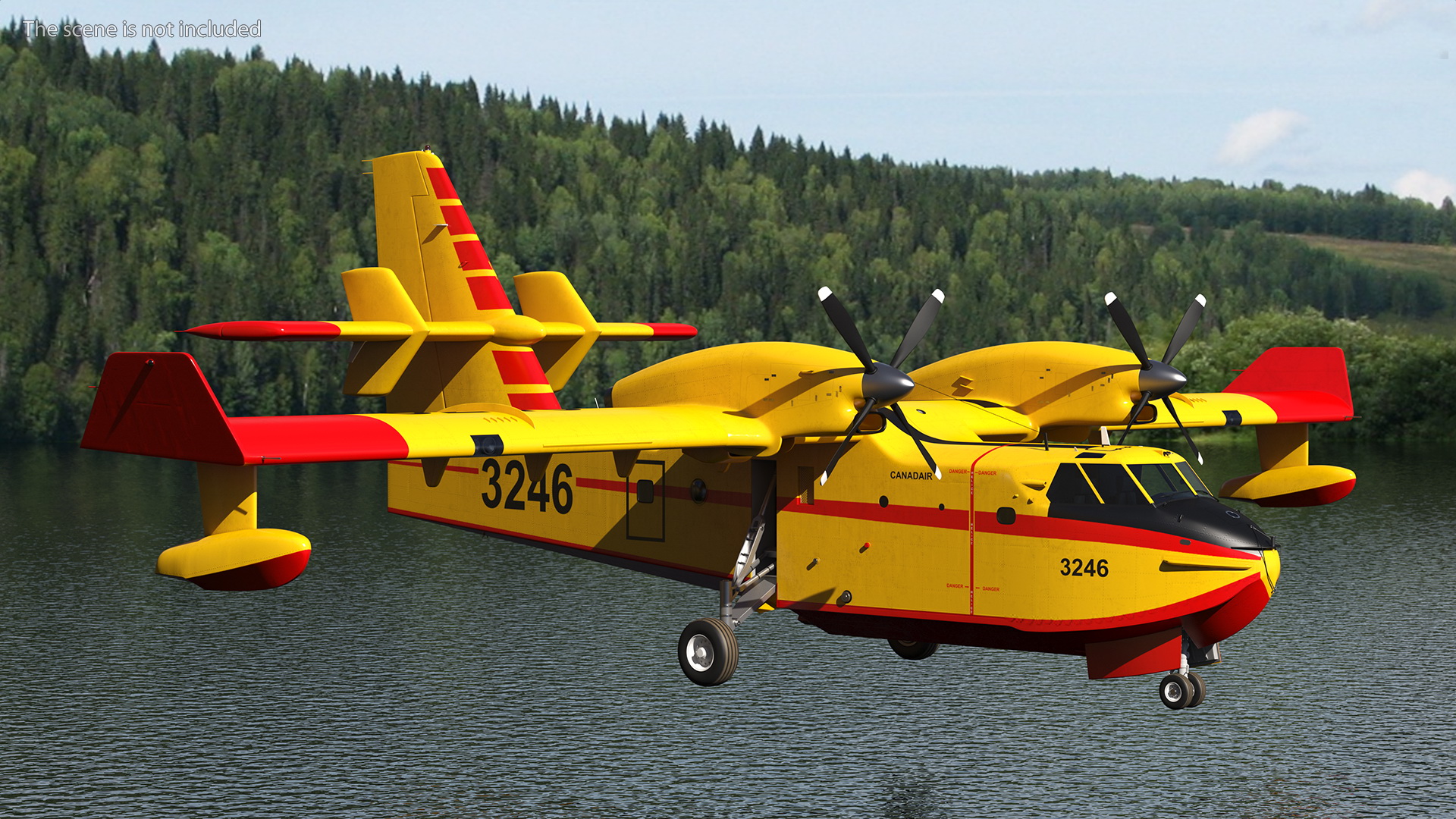 Canadair D415 Amphibious Water Bomber 3D