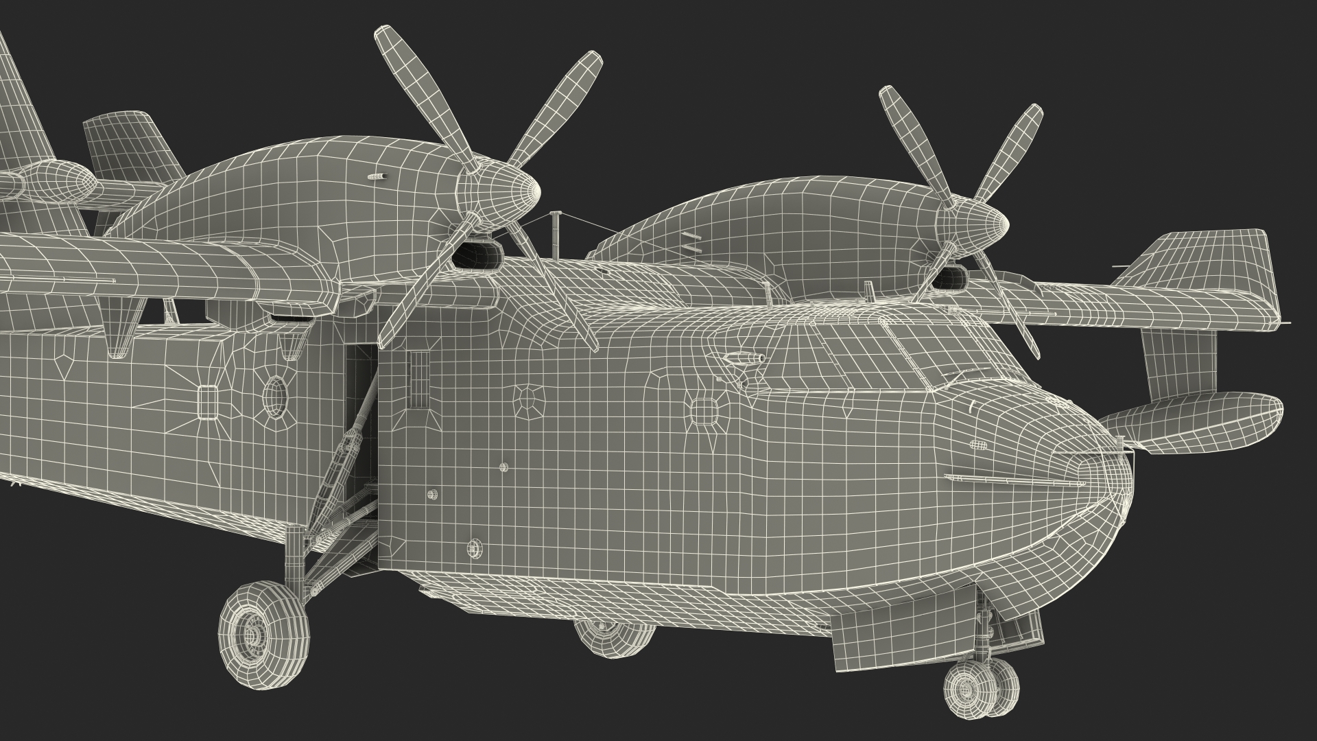 Canadair D415 Amphibious Water Bomber 3D