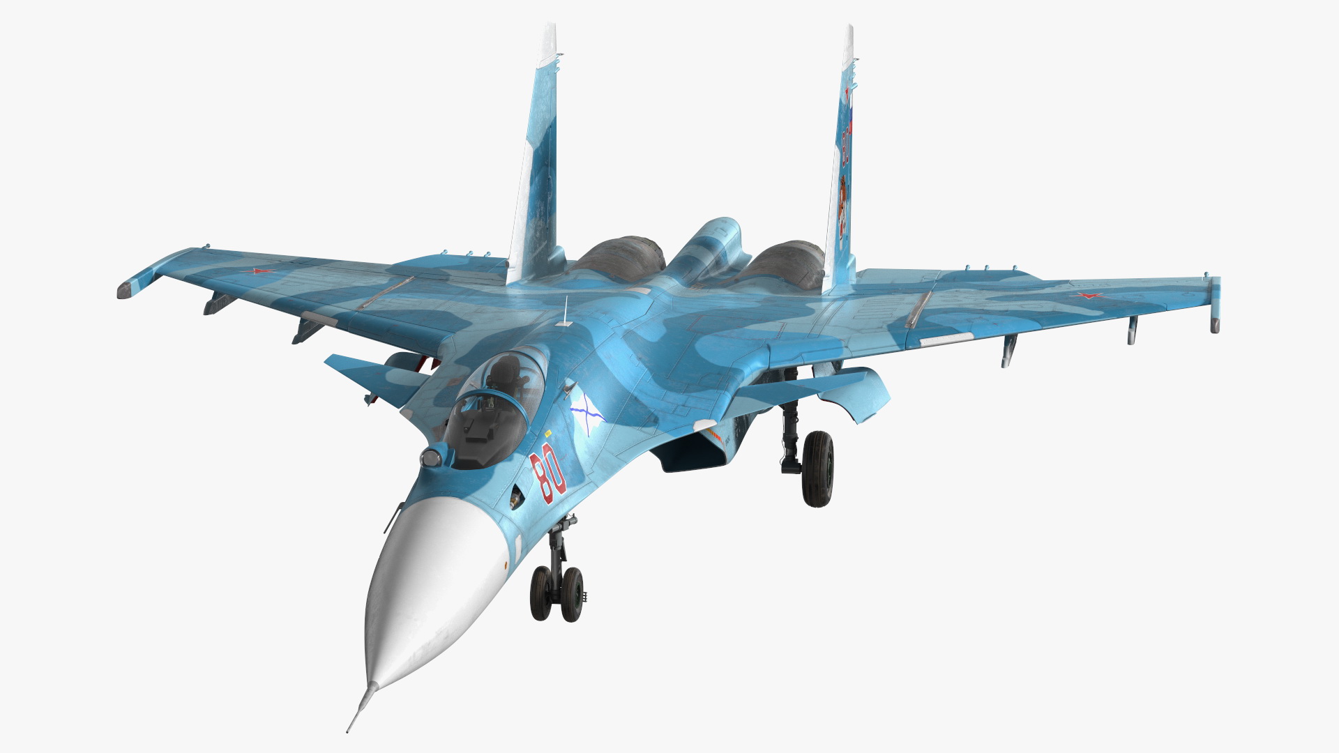 3D Sukhoi SU-33 Russian Navy Multirole Fighter model