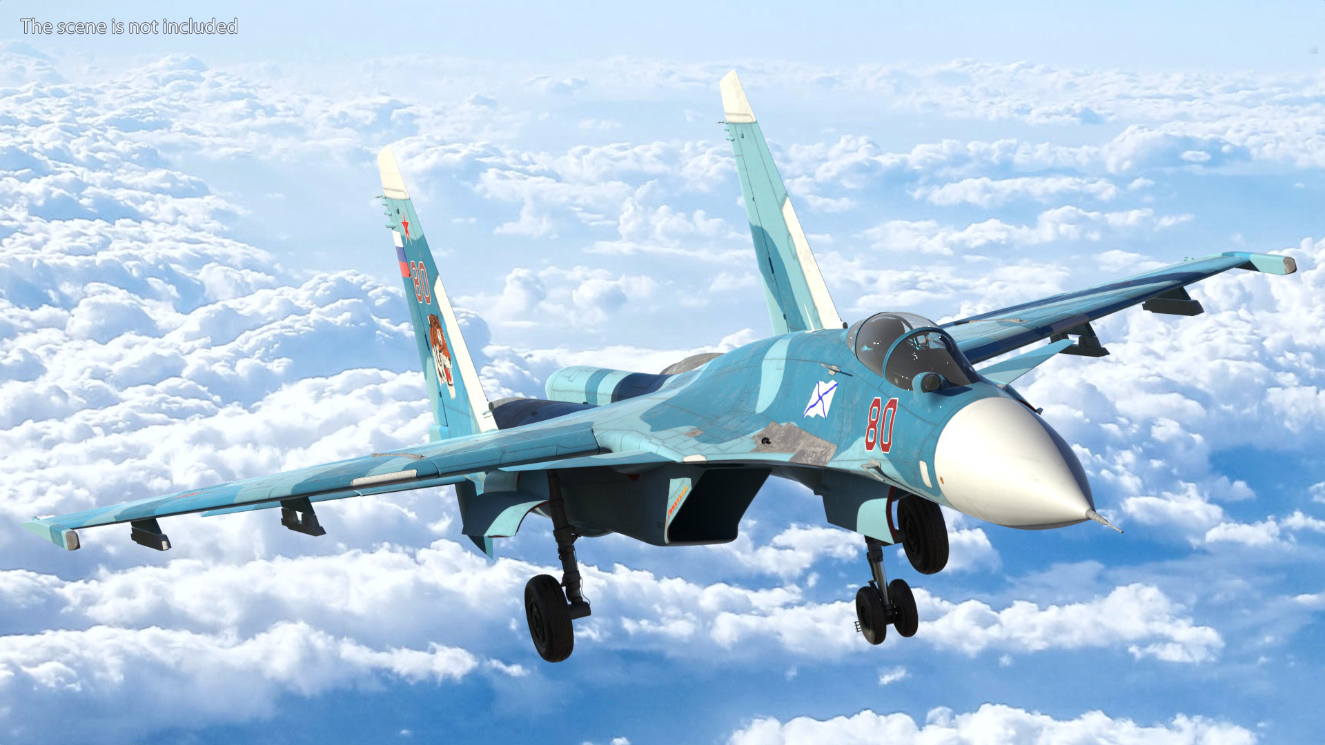 3D Sukhoi SU-33 Russian Navy Multirole Fighter model