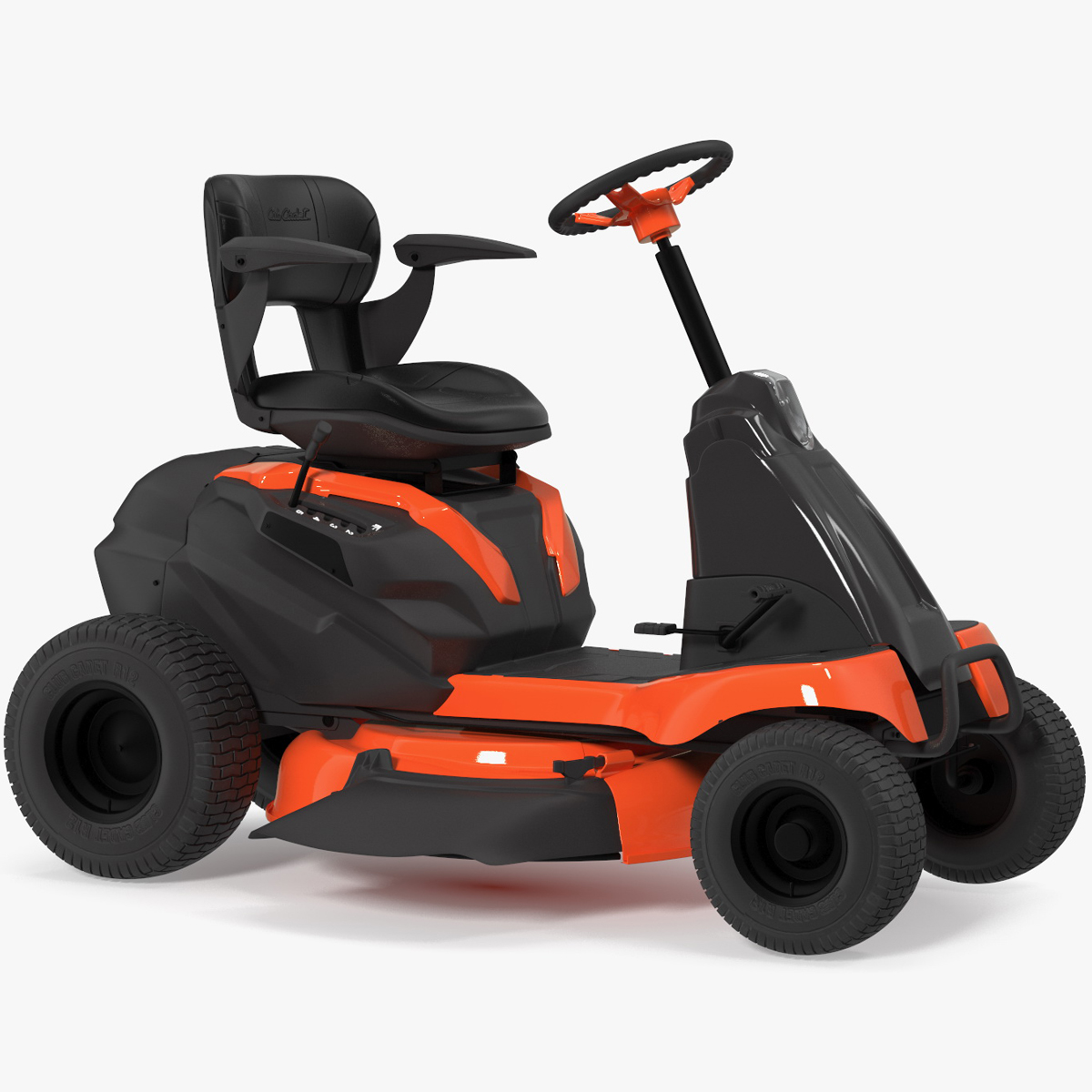 3D Electric Mobility Lawn-Mower Orange Rigged for Maya