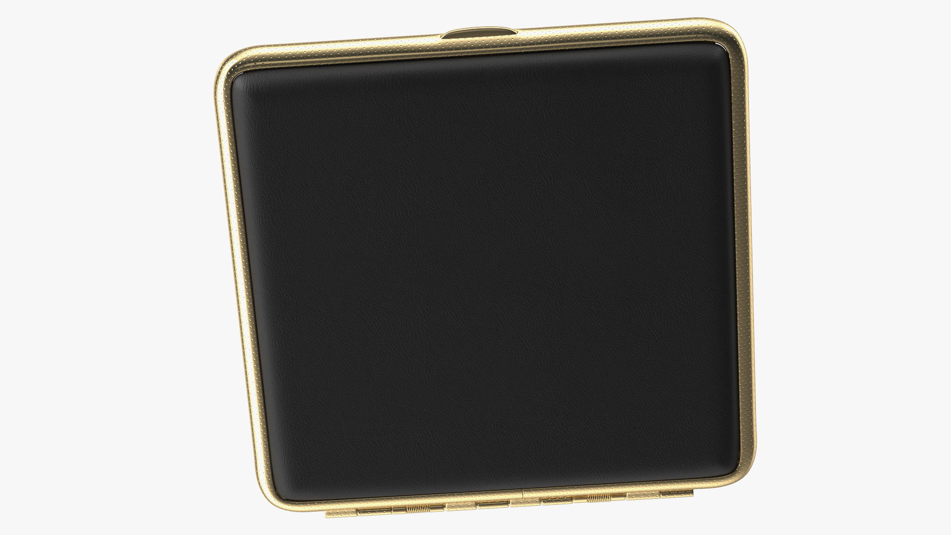 3D model Metal Cigarette Case Gold and Black Open