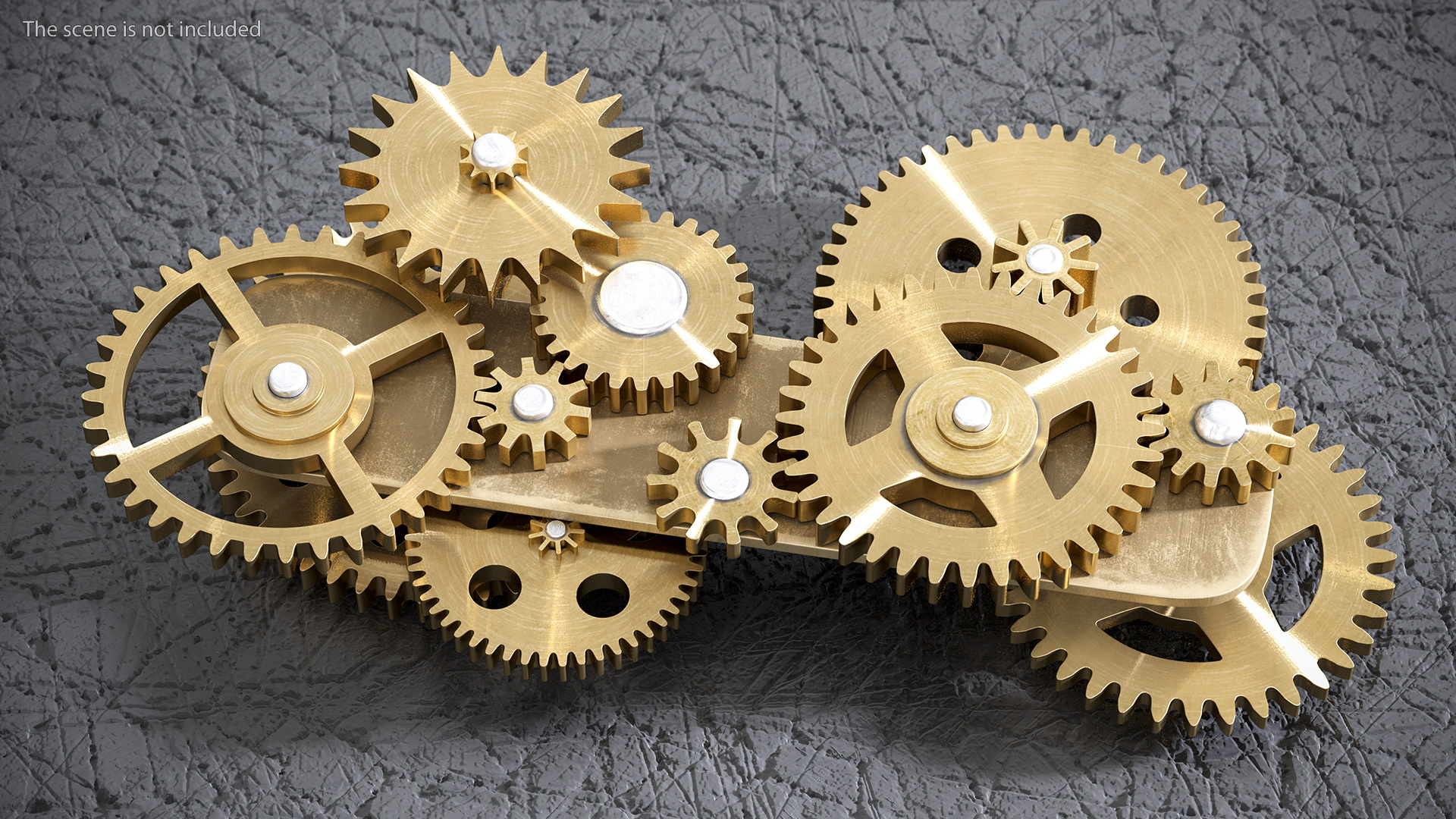 3D Gear Mechanism Bronze