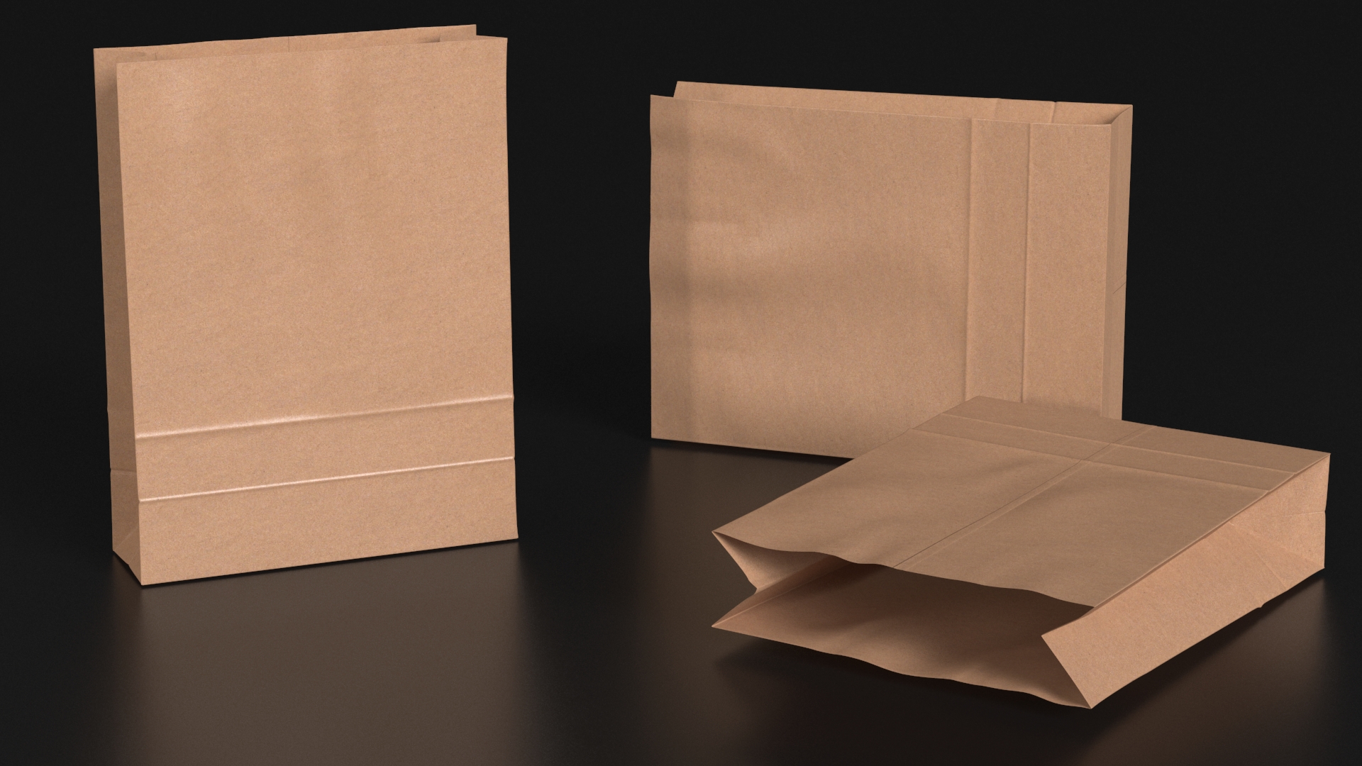 3D Paper Shopping Bag model