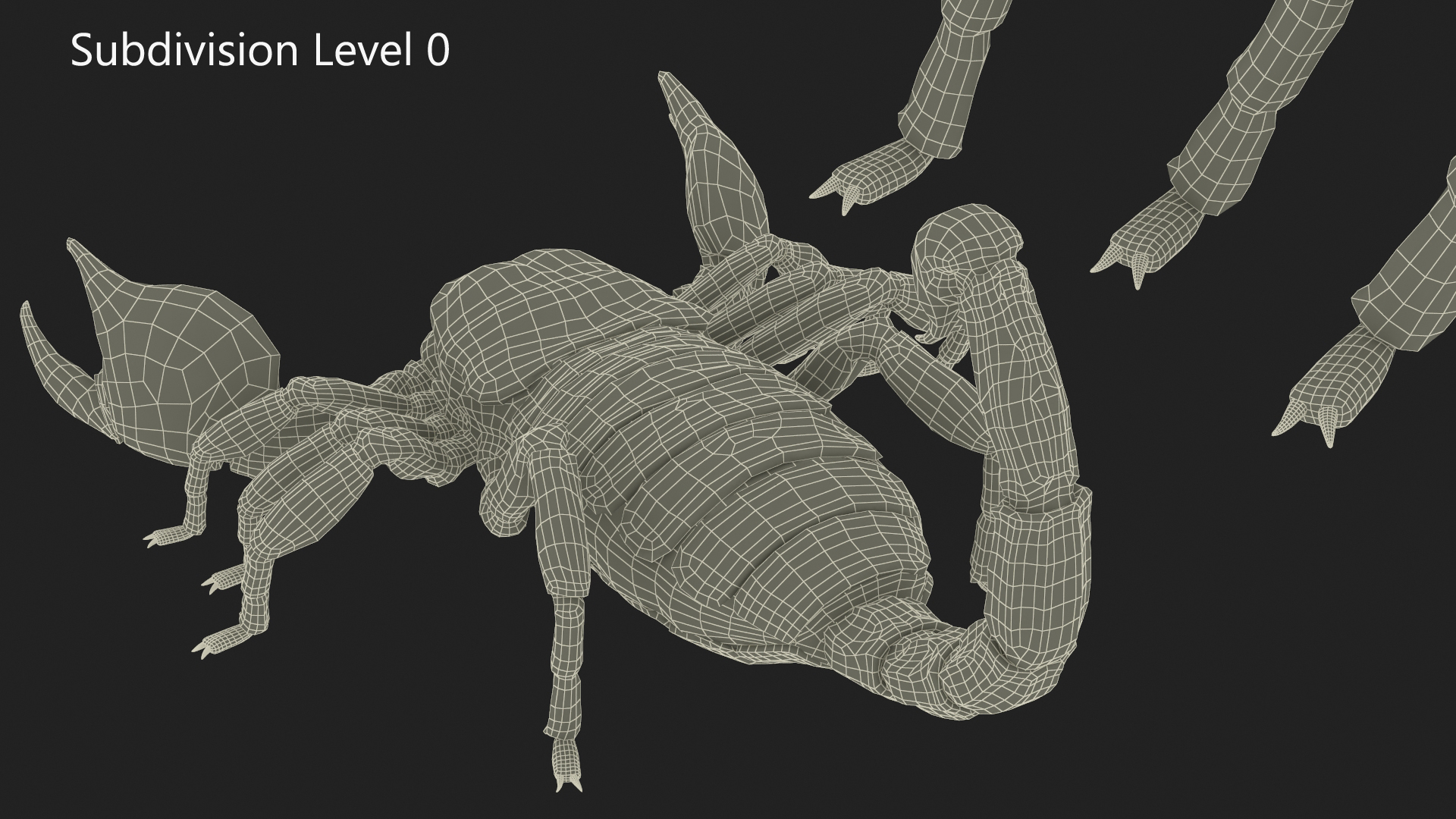 Realistic Scorpion Fur Rigged 3D model