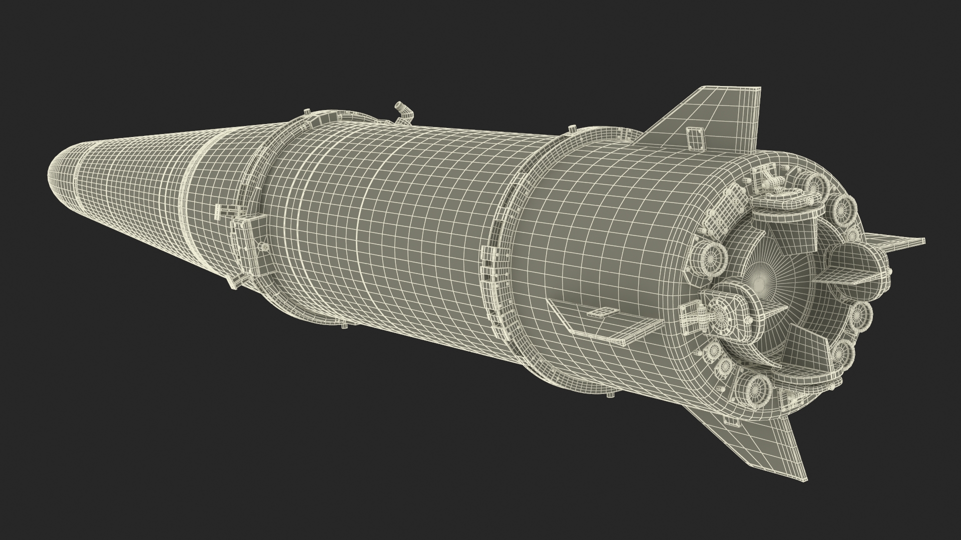 3D model Russian Ballistic Missile 9M723 Iskander