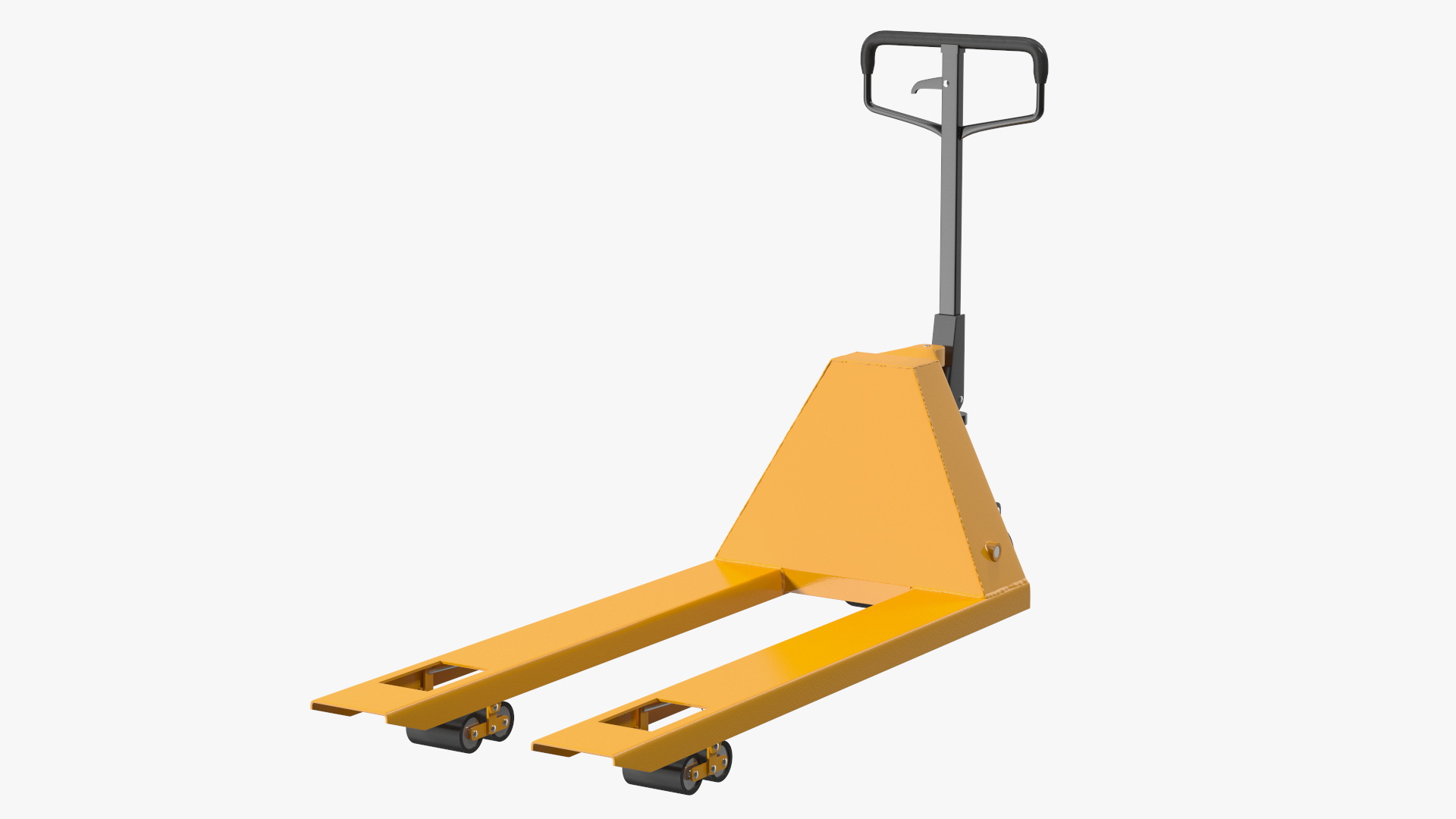 3D model Yellow Hand Pallet Truck with Boxes