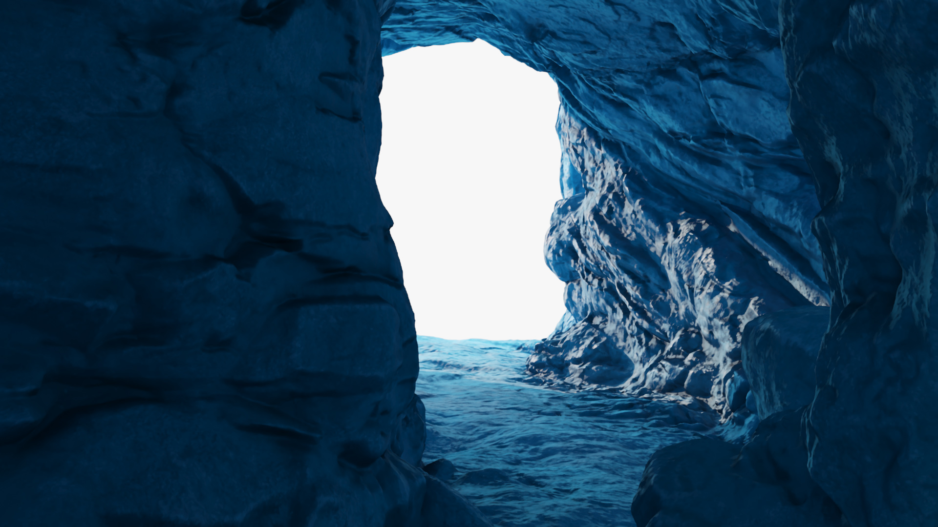 3D model Underwater Cave Blue