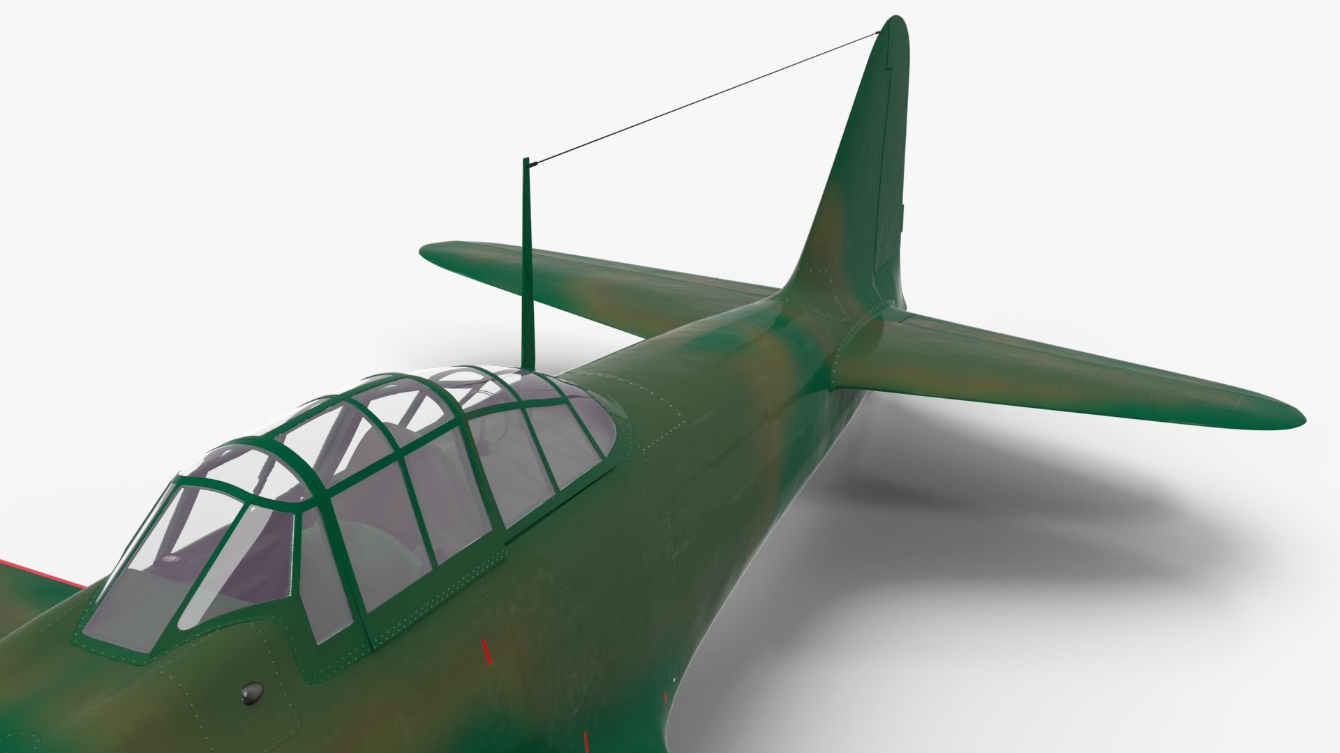 3D WWII Fighter Aircraft Rigged model