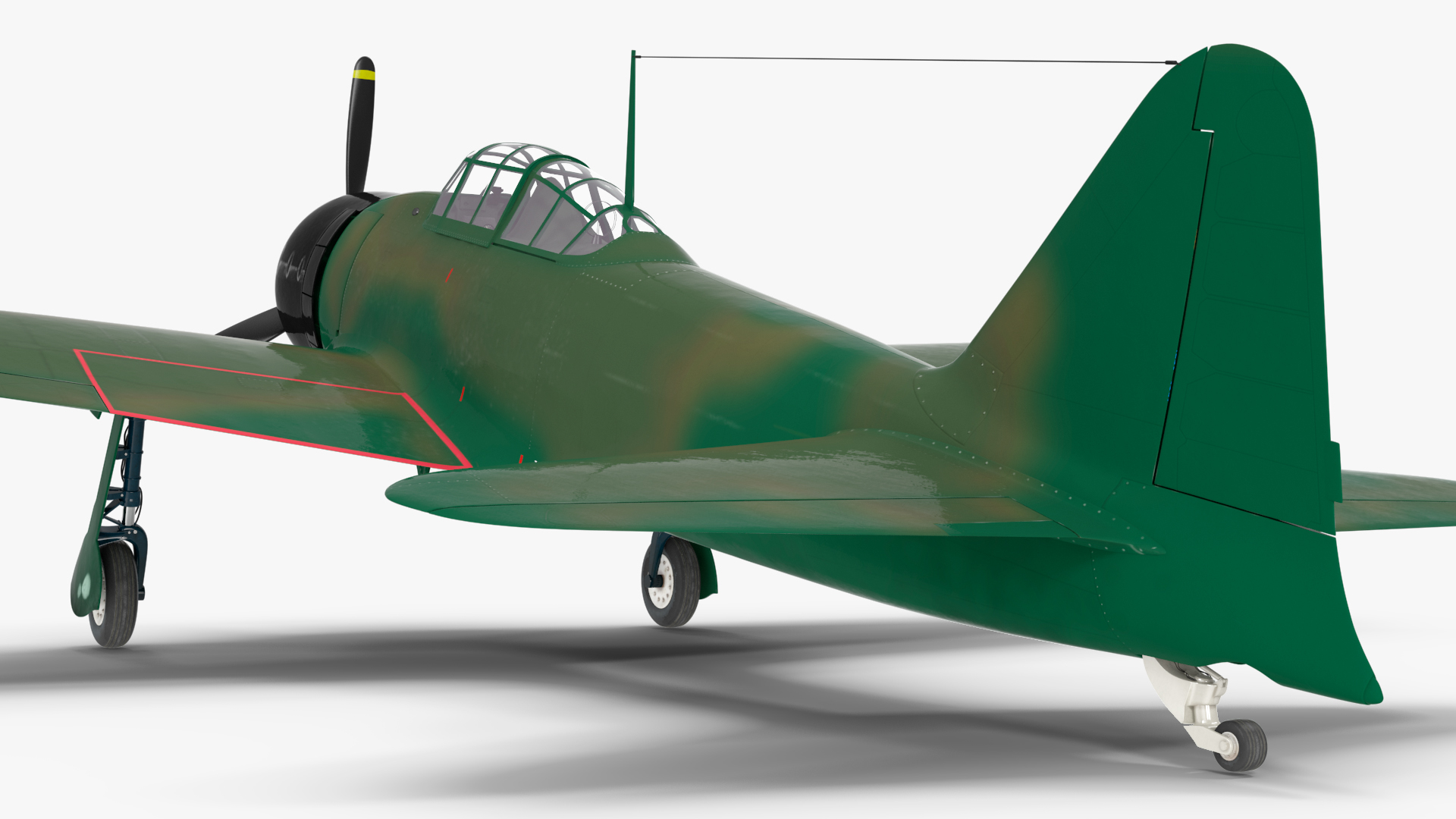 3D WWII Fighter Aircraft Rigged model