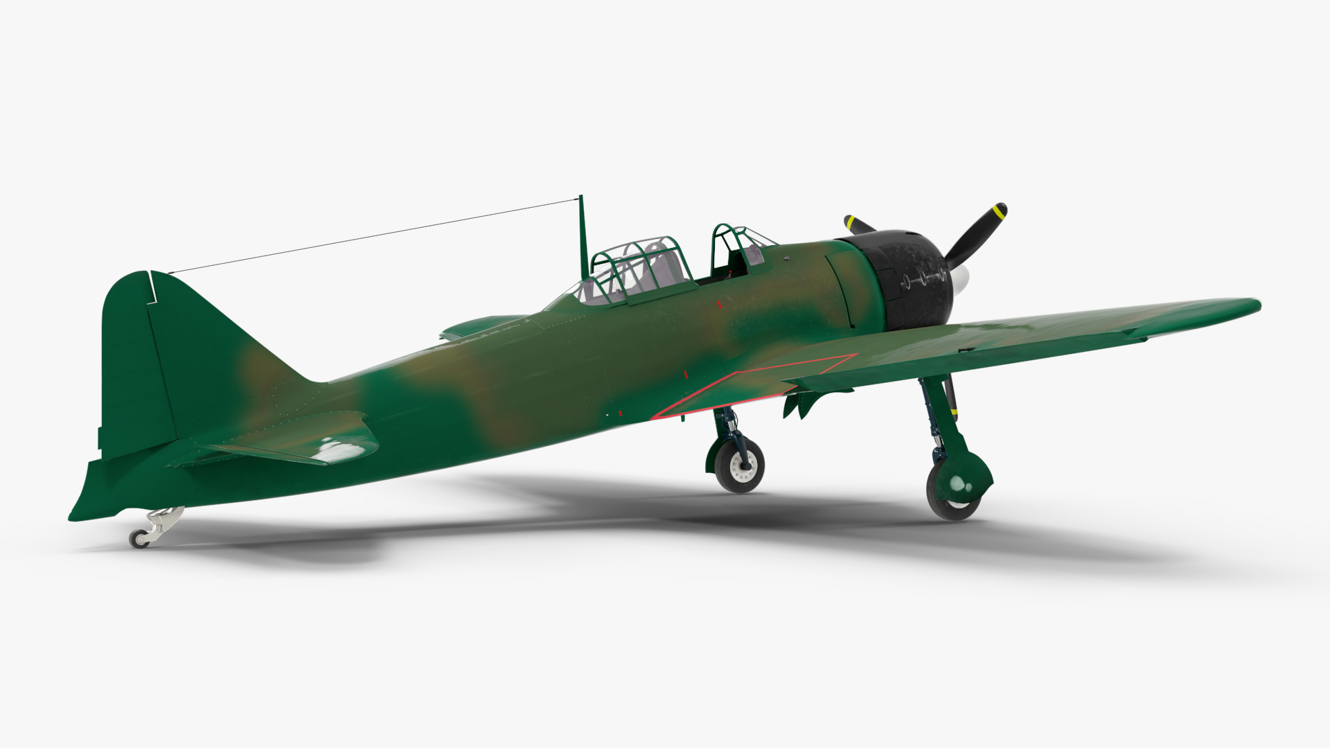 3D WWII Fighter Aircraft Rigged model