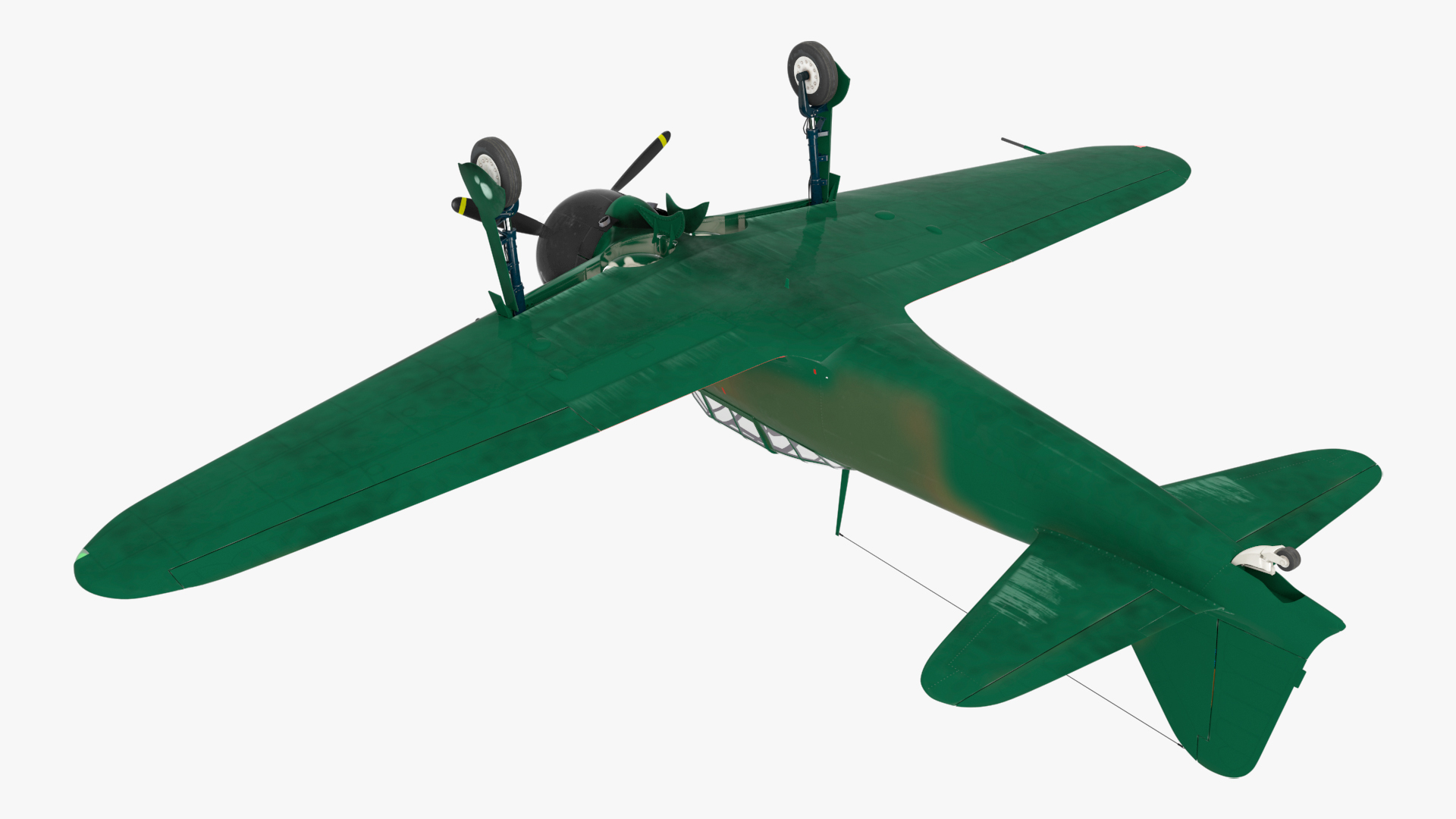 3D WWII Fighter Aircraft Rigged model