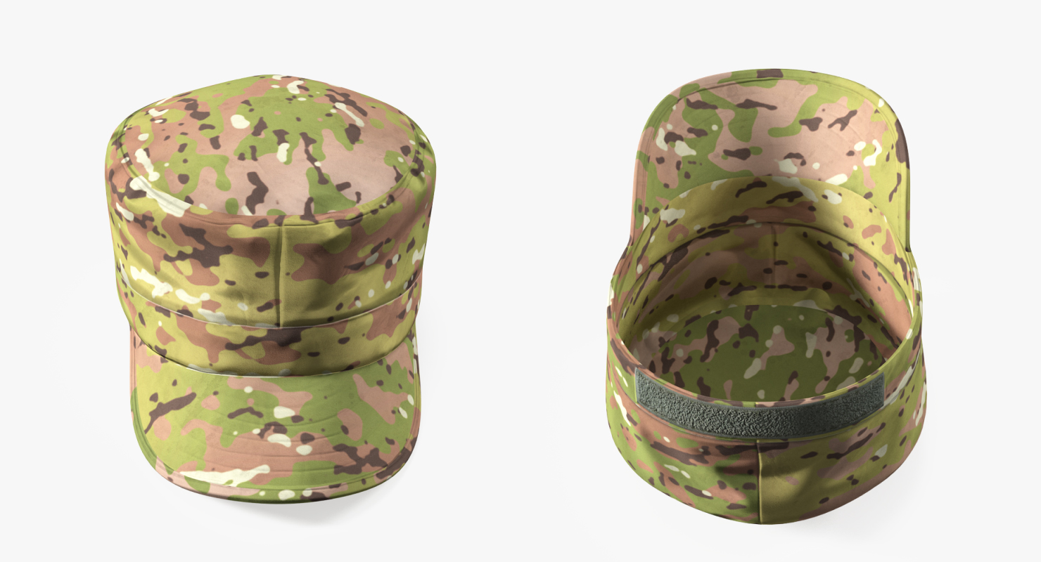 US Army Camouflage Hat 3D