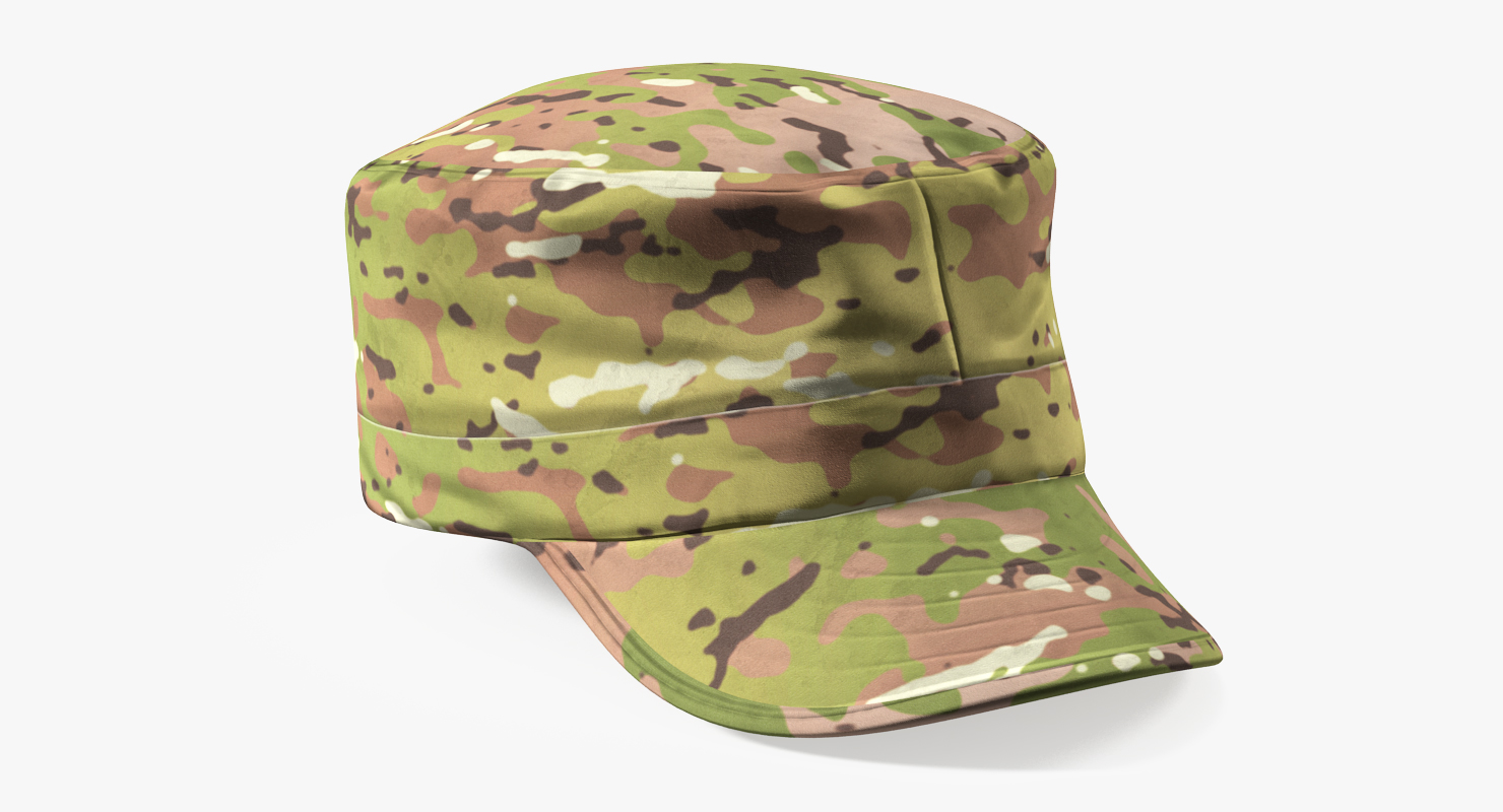 US Army Camouflage Hat 3D