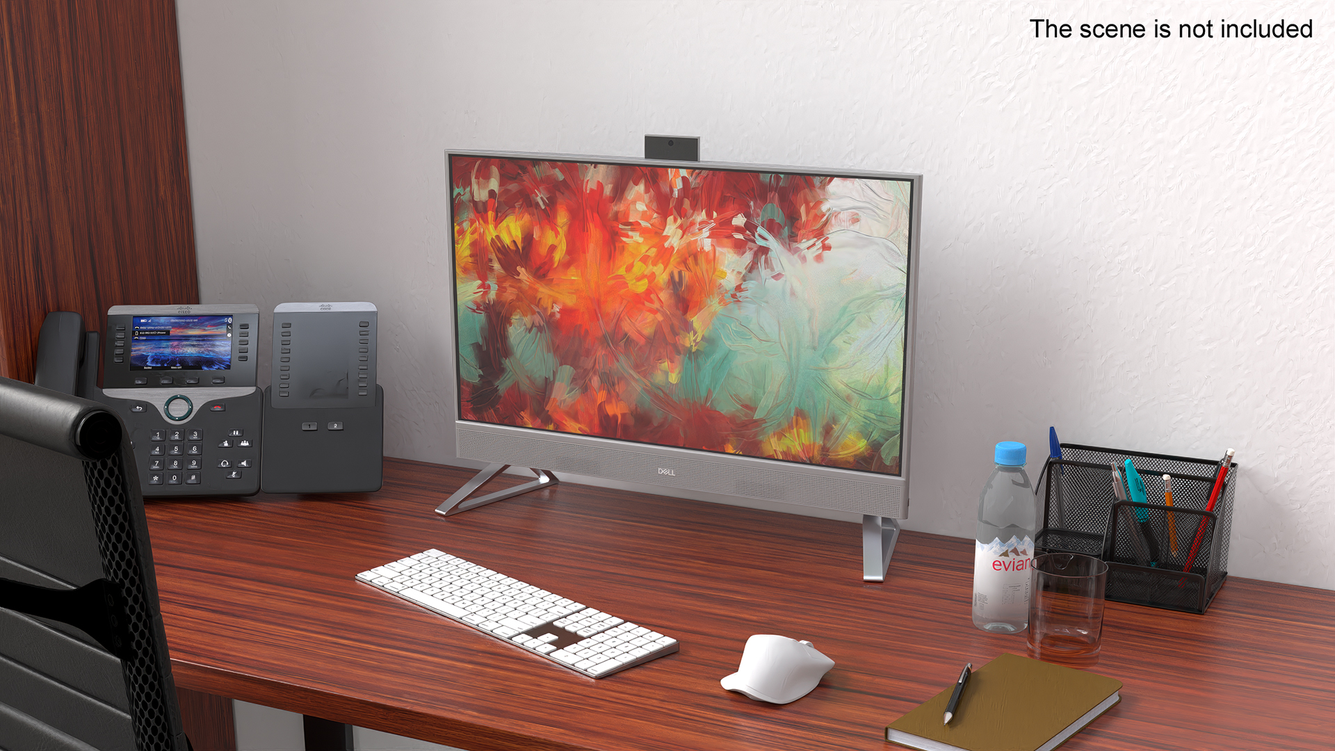 3D Dell Inspiron with Artistic Abstract Wallpaper