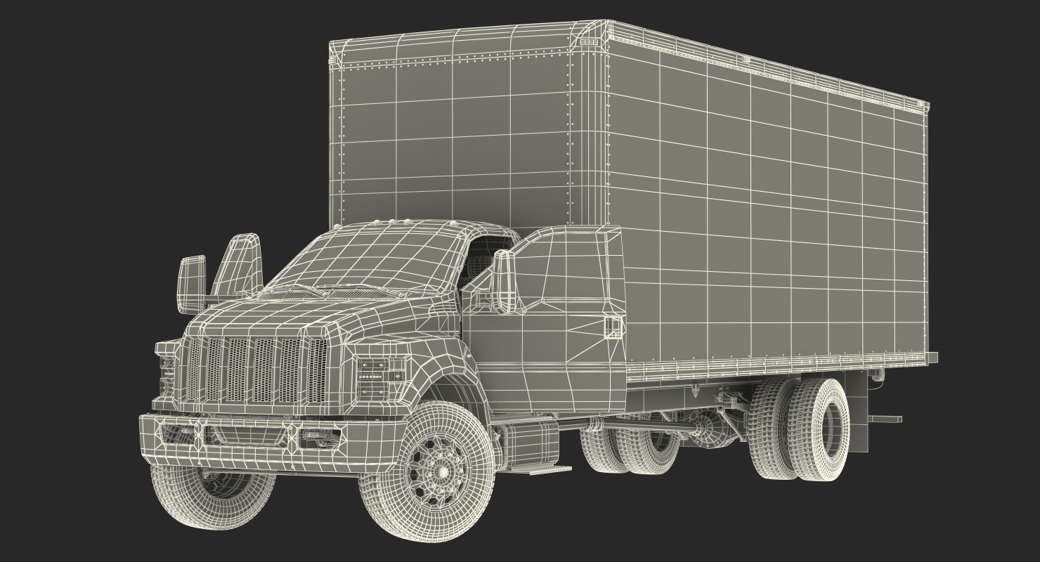 Straight Truck Generic Rigged 3D model