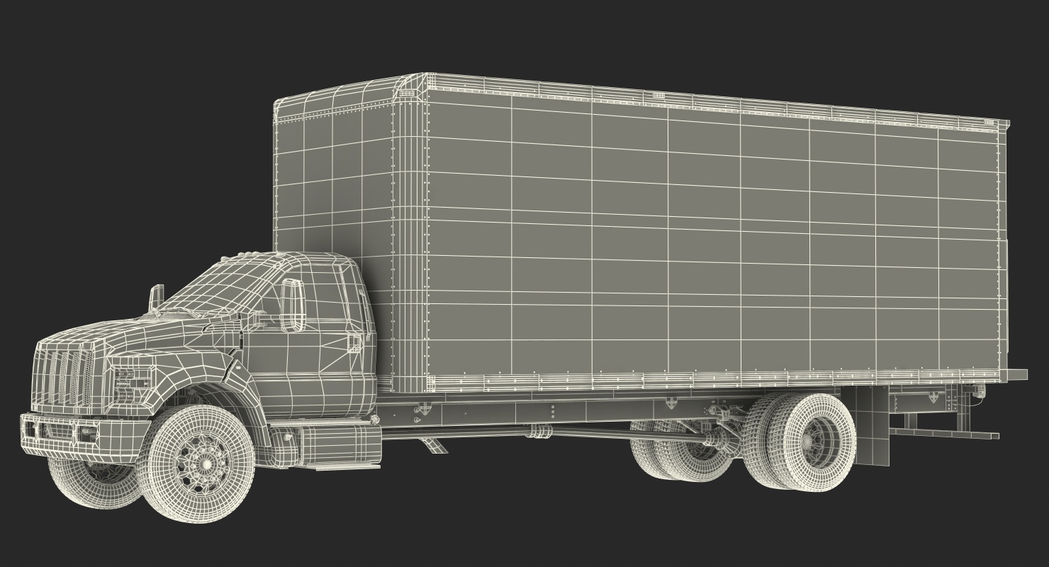 Straight Truck Generic Rigged 3D model