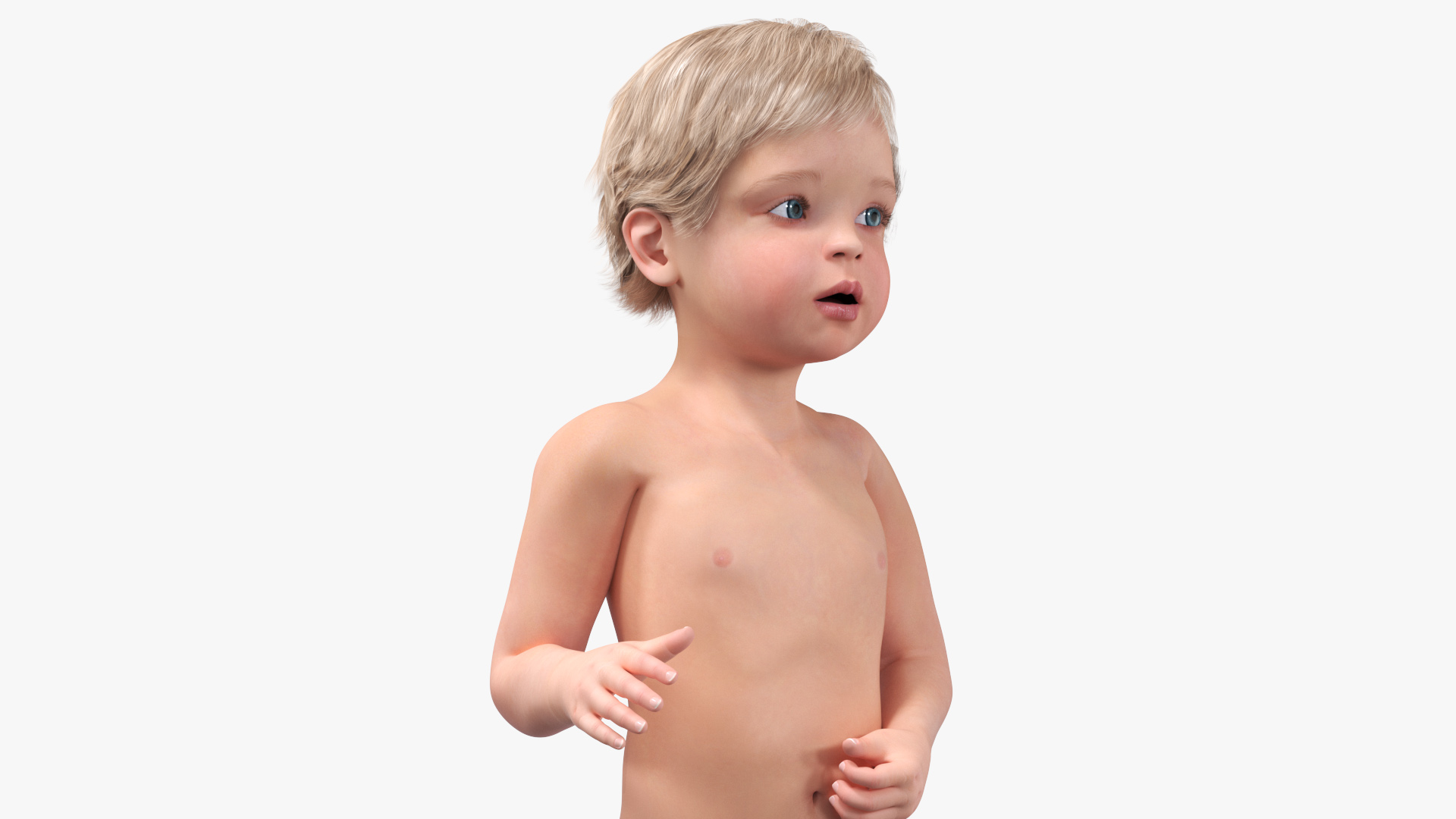 One Year Old Baby Rigged 3D model