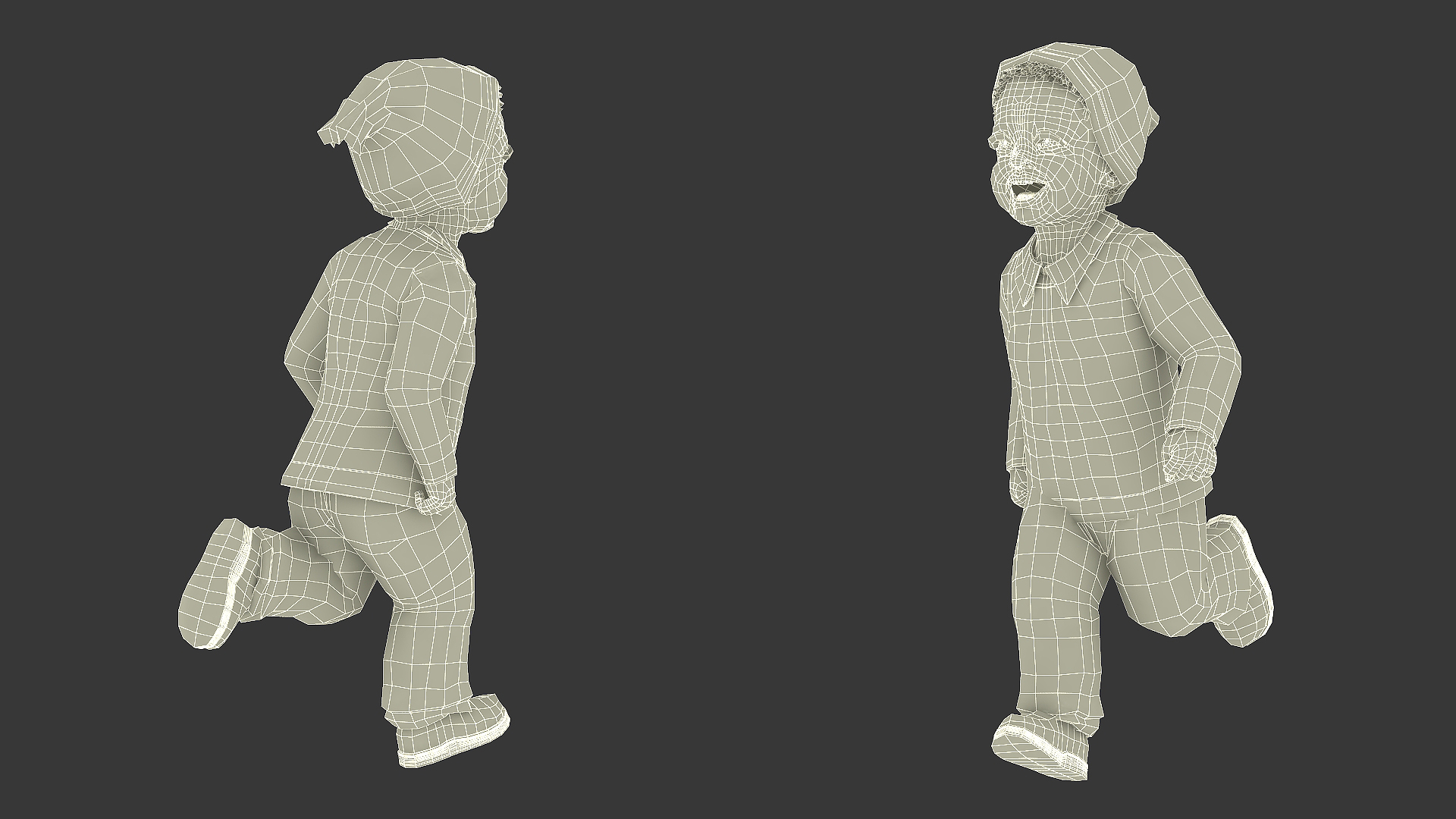 Little Black Boy Everyday Autumn Clothes Rigged 3D