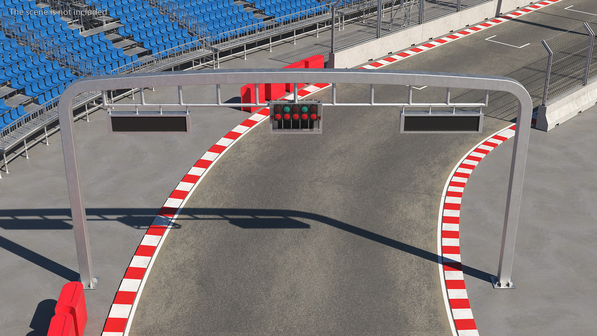 Race Track Formula 1 Set 3D model