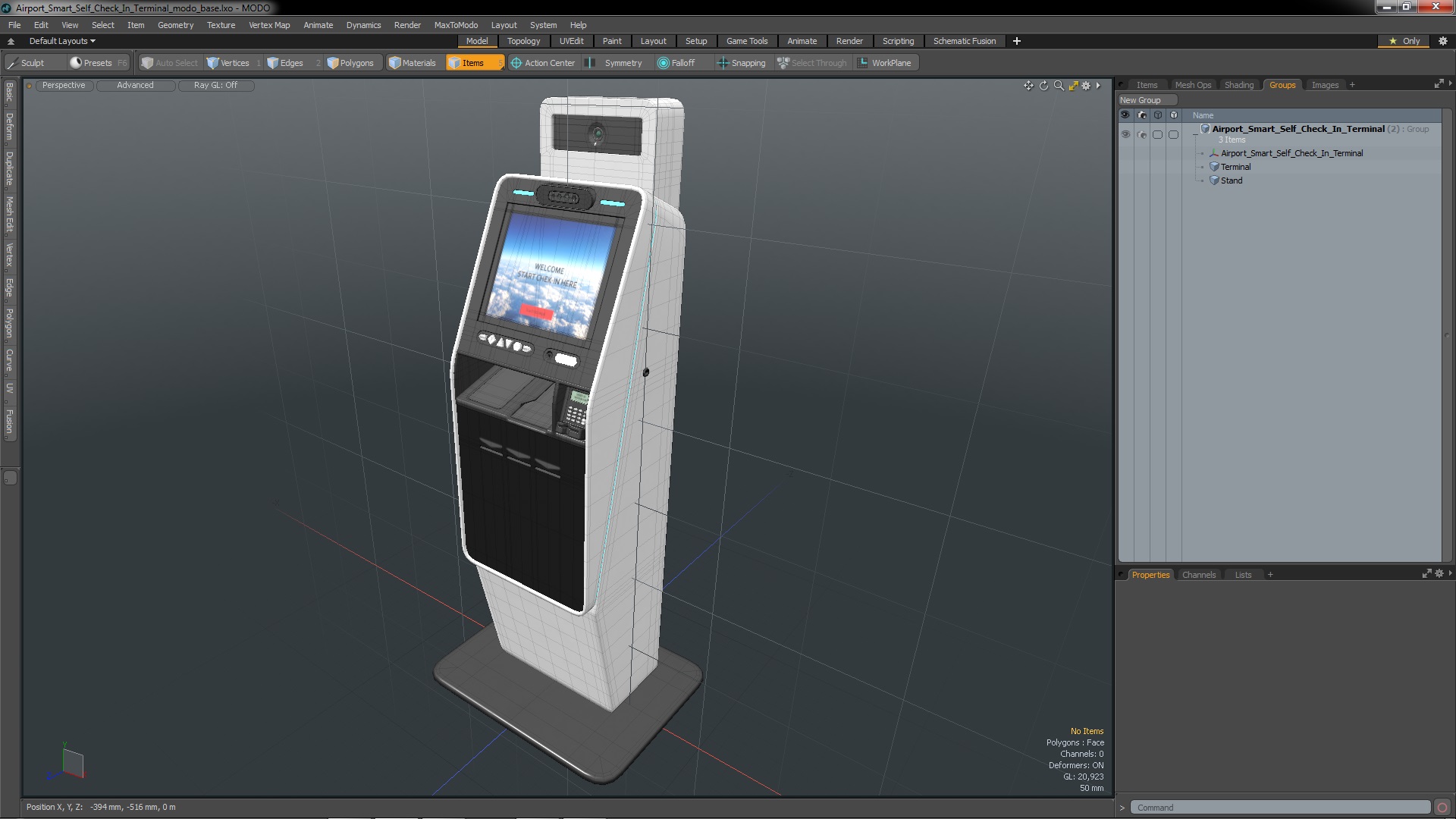 3D Airport Smart Self Check In Terminal