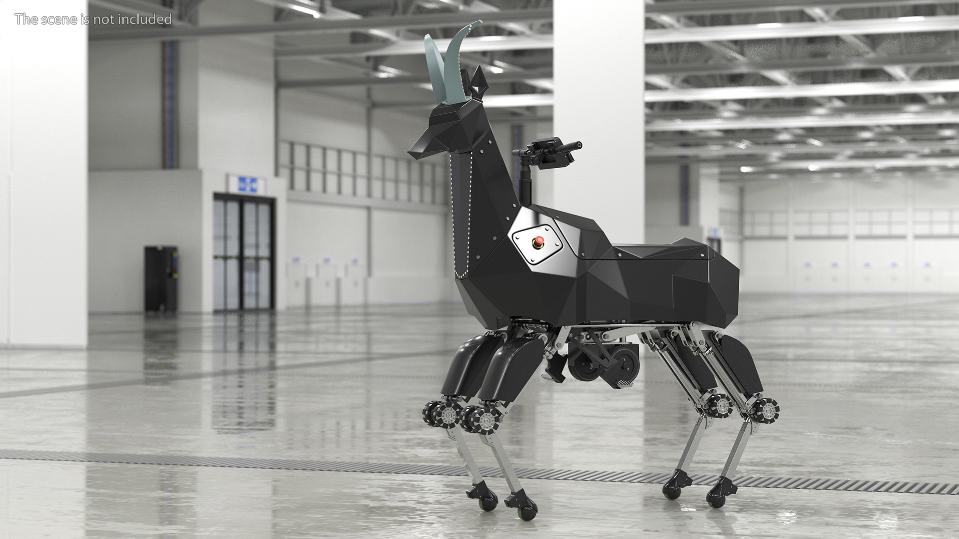 Ridable Goat Robot Black 3D model