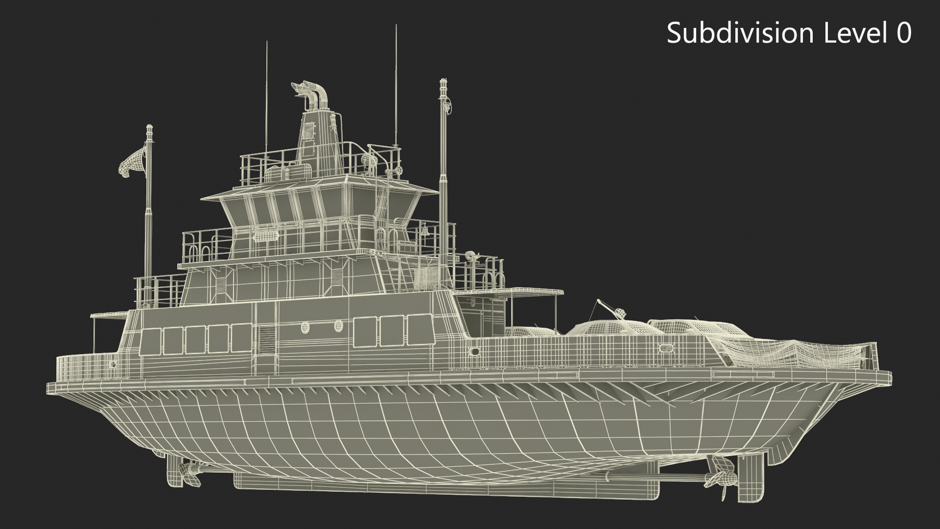 3D Ferry Ship with Vehicle model