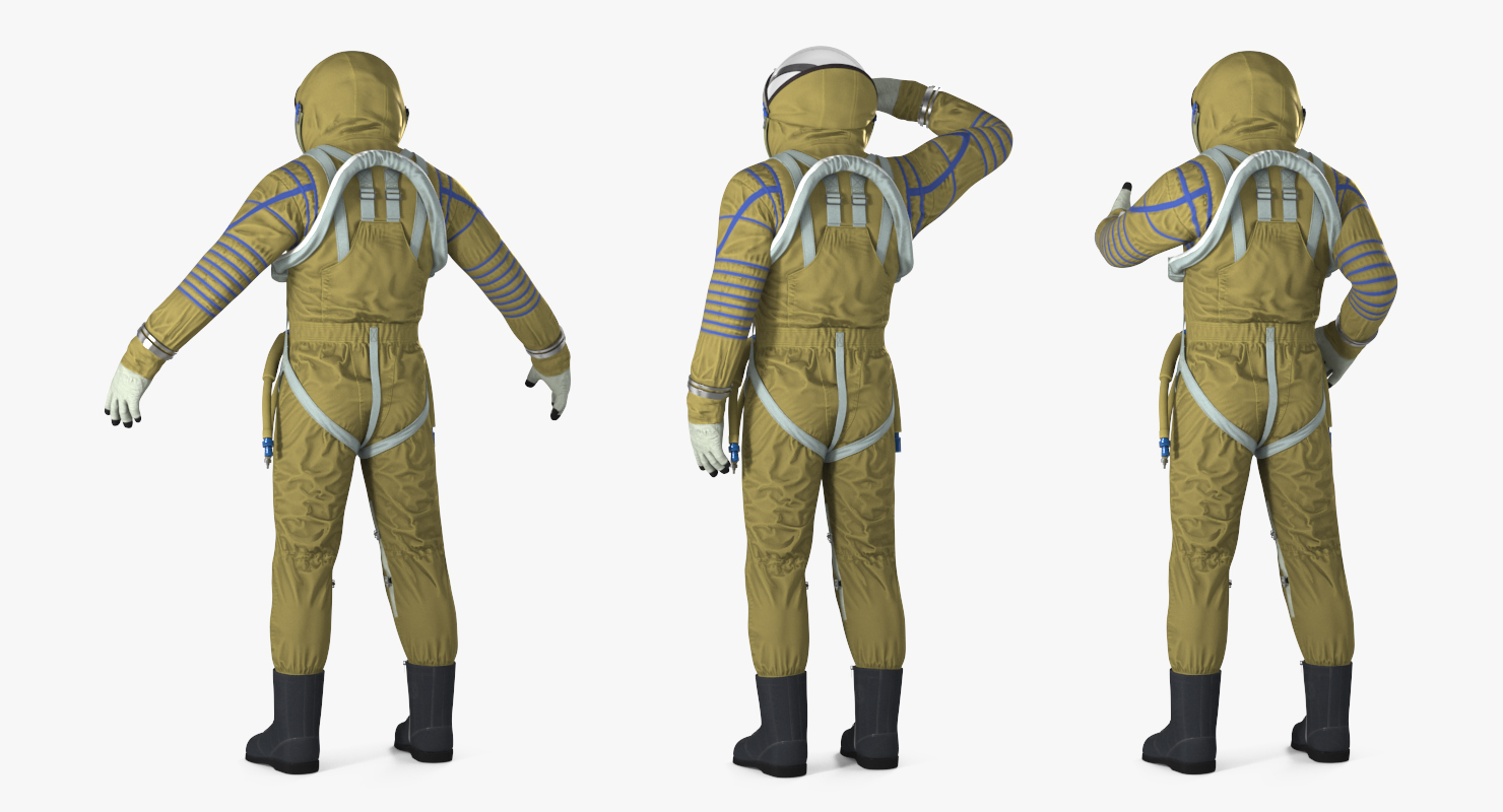 Strizh Space Suit Rigged 3D model